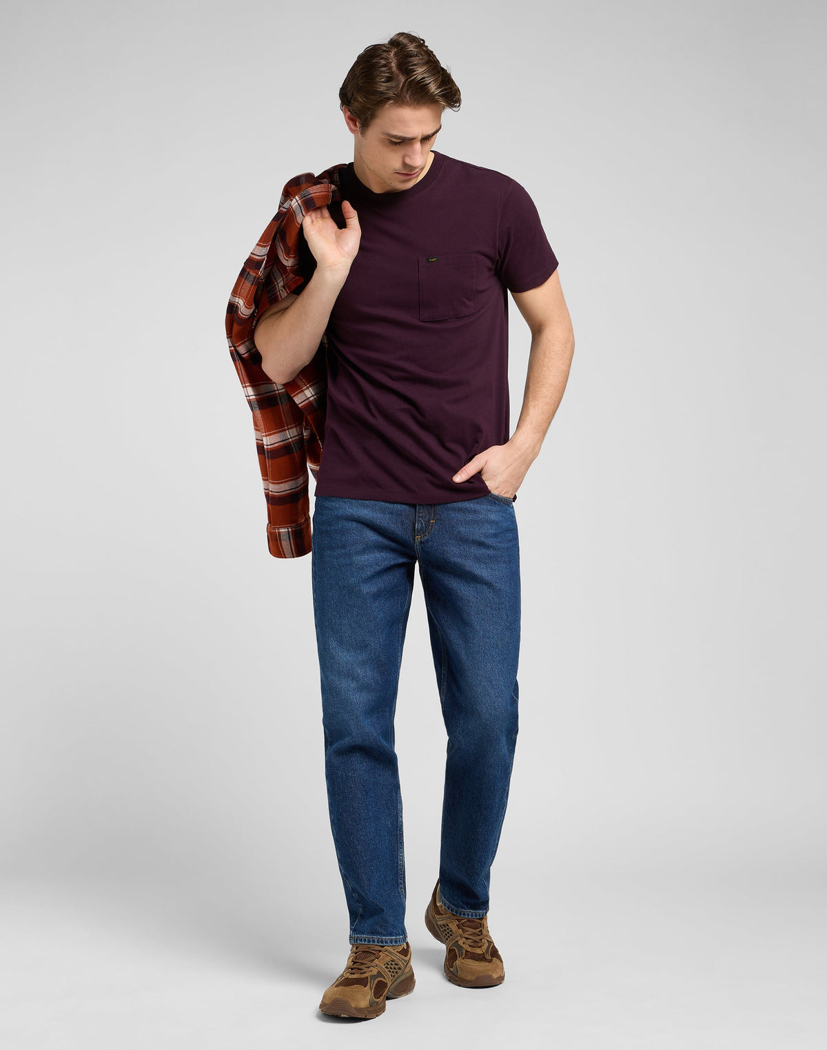 Ultimate Pocket Tee in Deep Wine