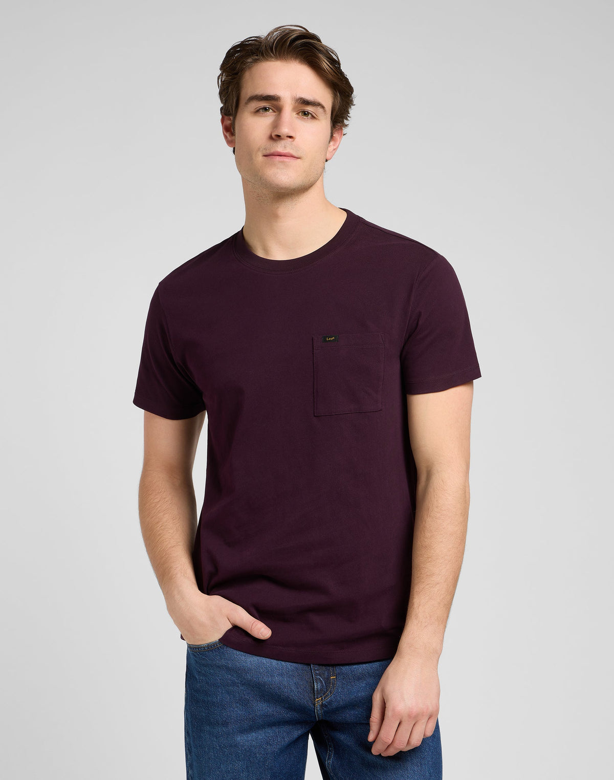 Ultimate Pocket Tee in Deep Wine
