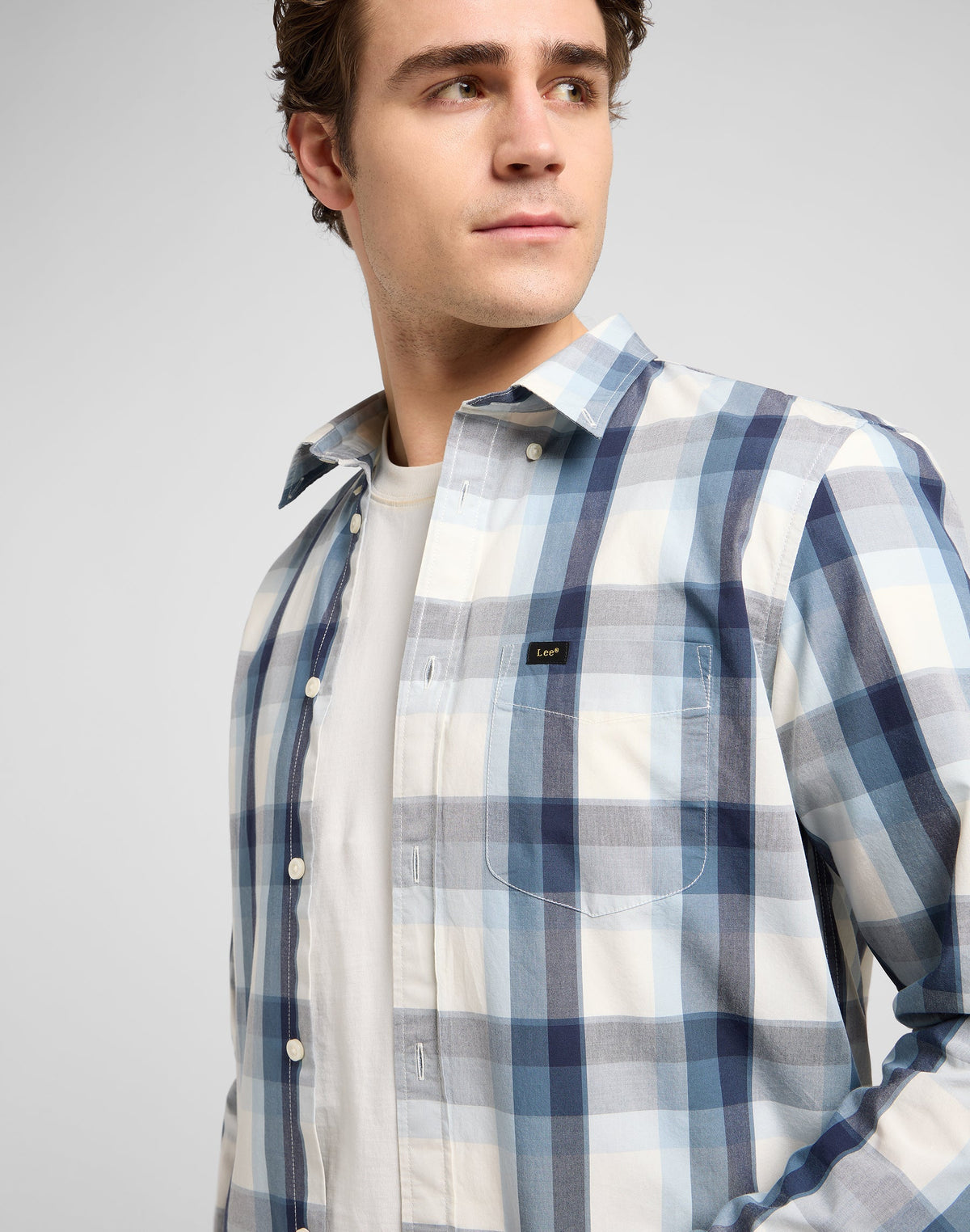 Lee Button Down in Vintage Blue Ombre