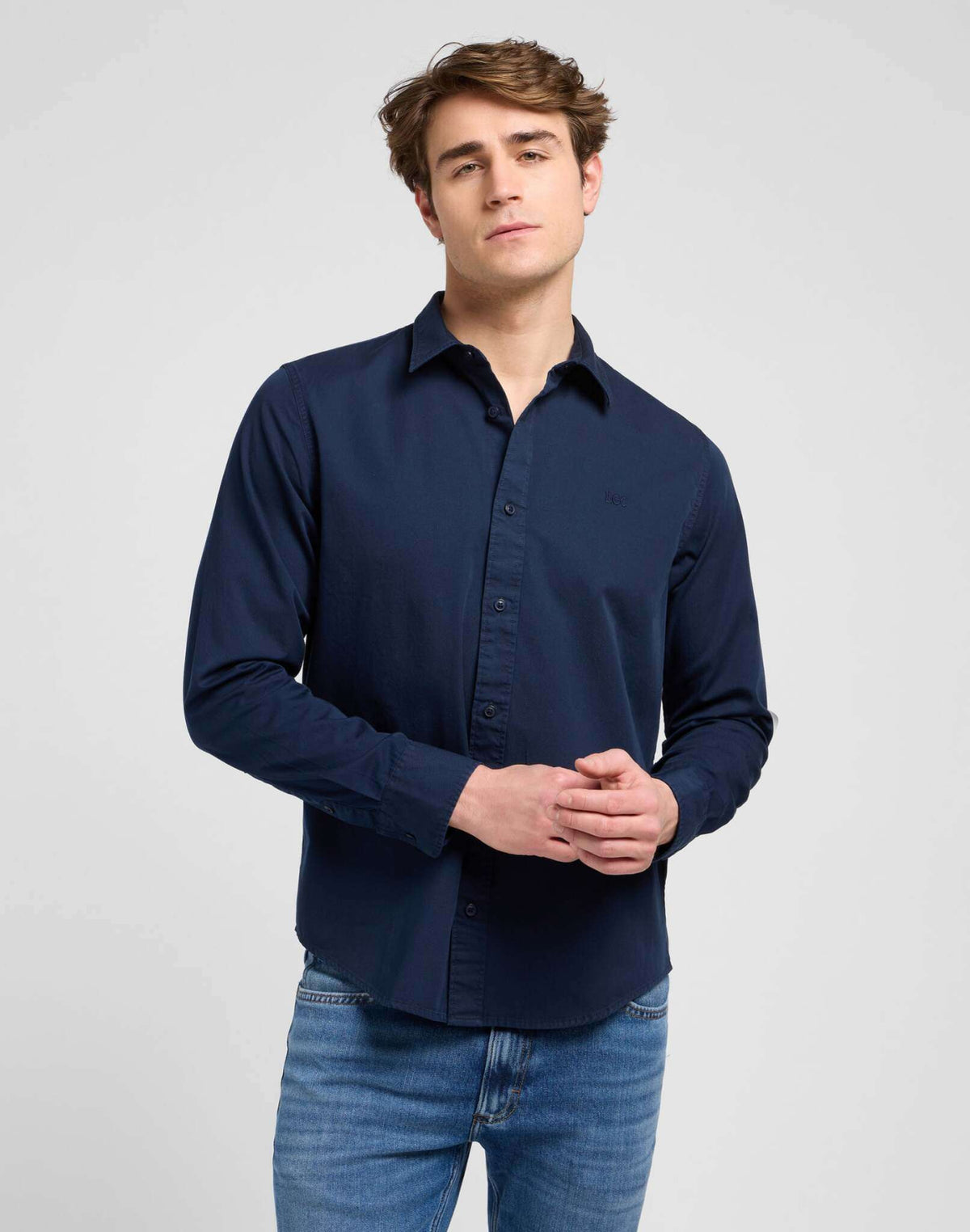 Patch Shirt in Rivet Navy