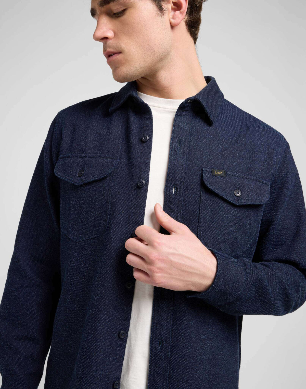 Workwear Shirt in Indigo Jaspe