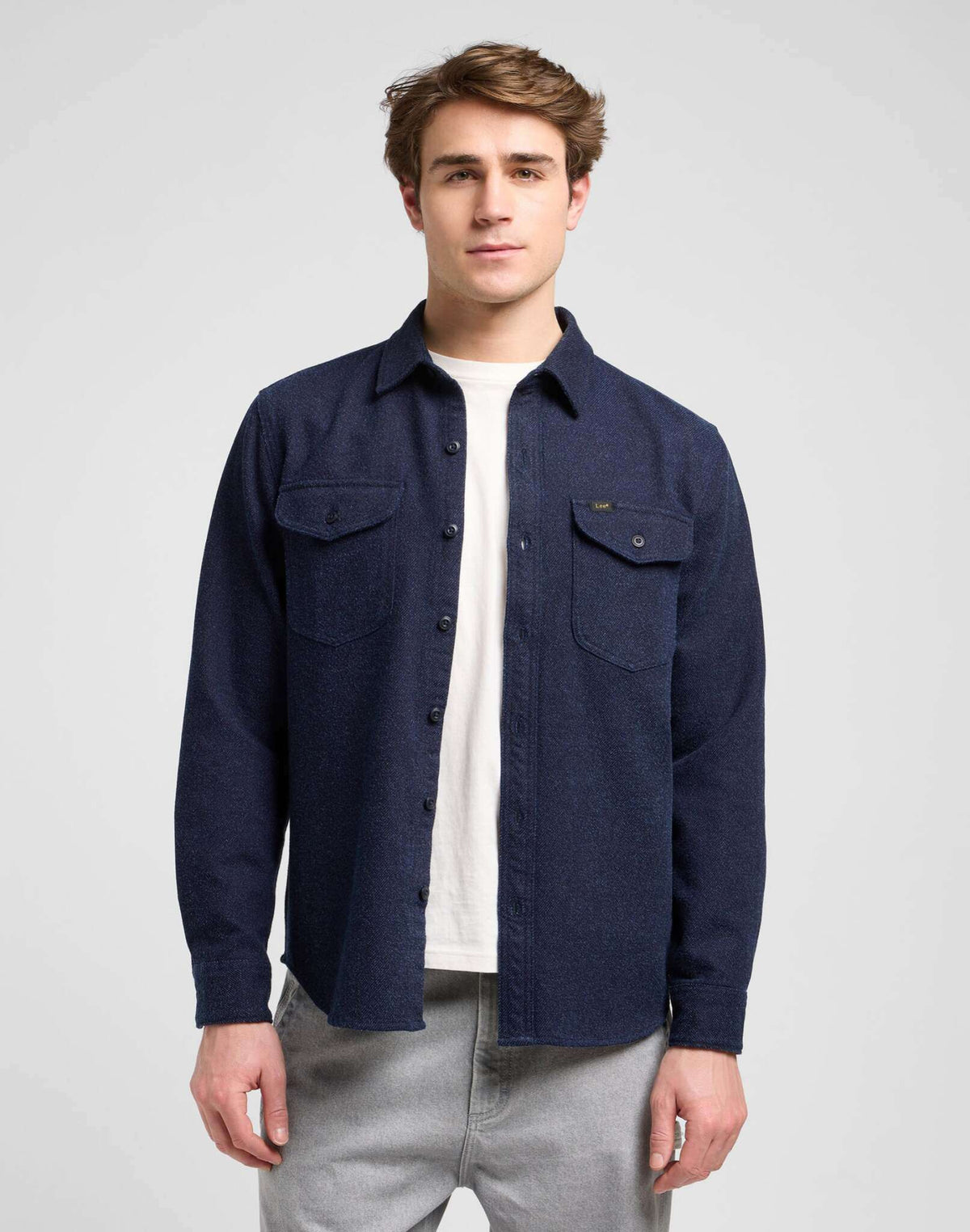 Workwear Shirt in Indigo Jaspe