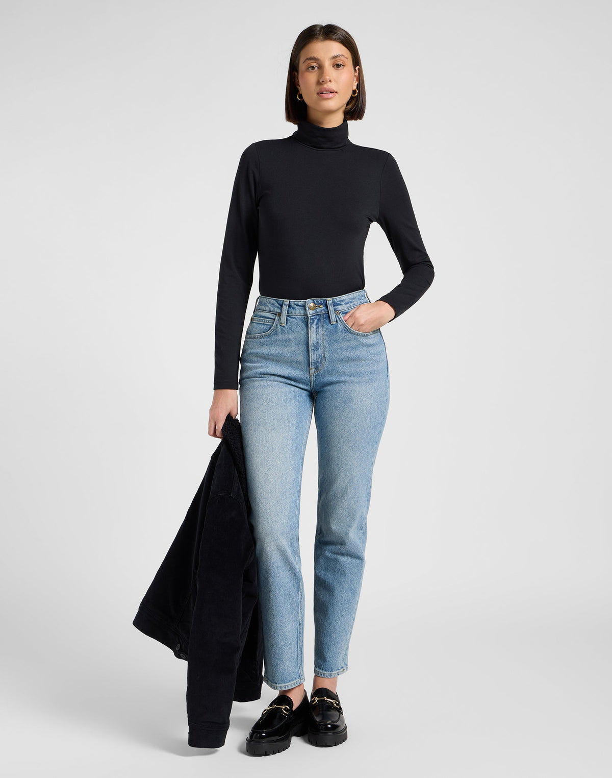 Ls Turtle Neck in Unionall Black