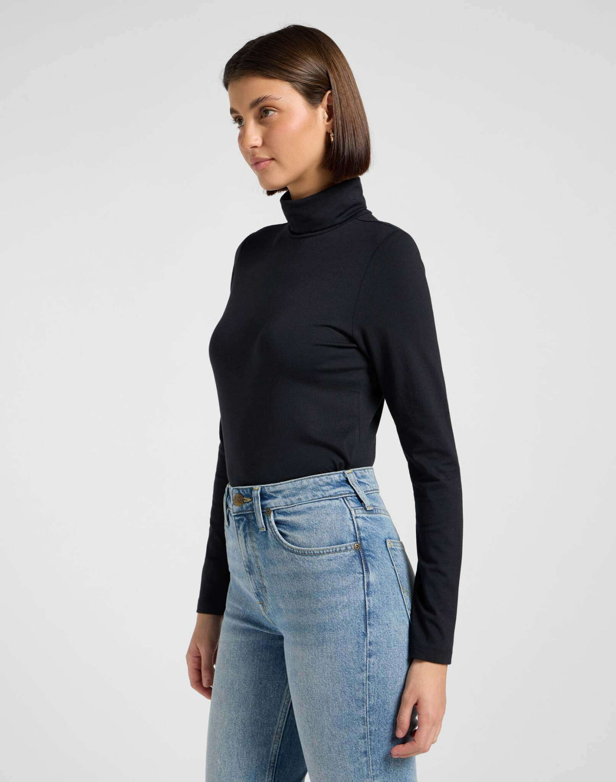 Ls Turtle Neck in Unionall Black