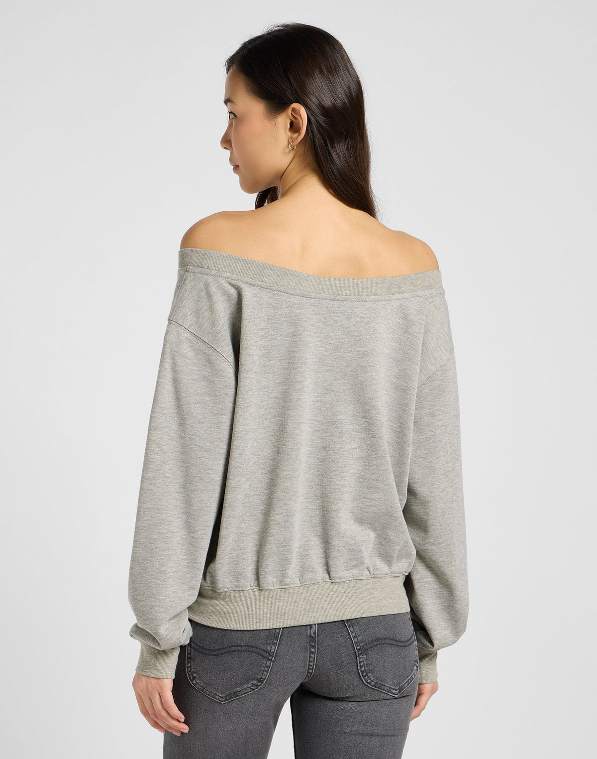 Off Shoulder Sws in Grey Heather