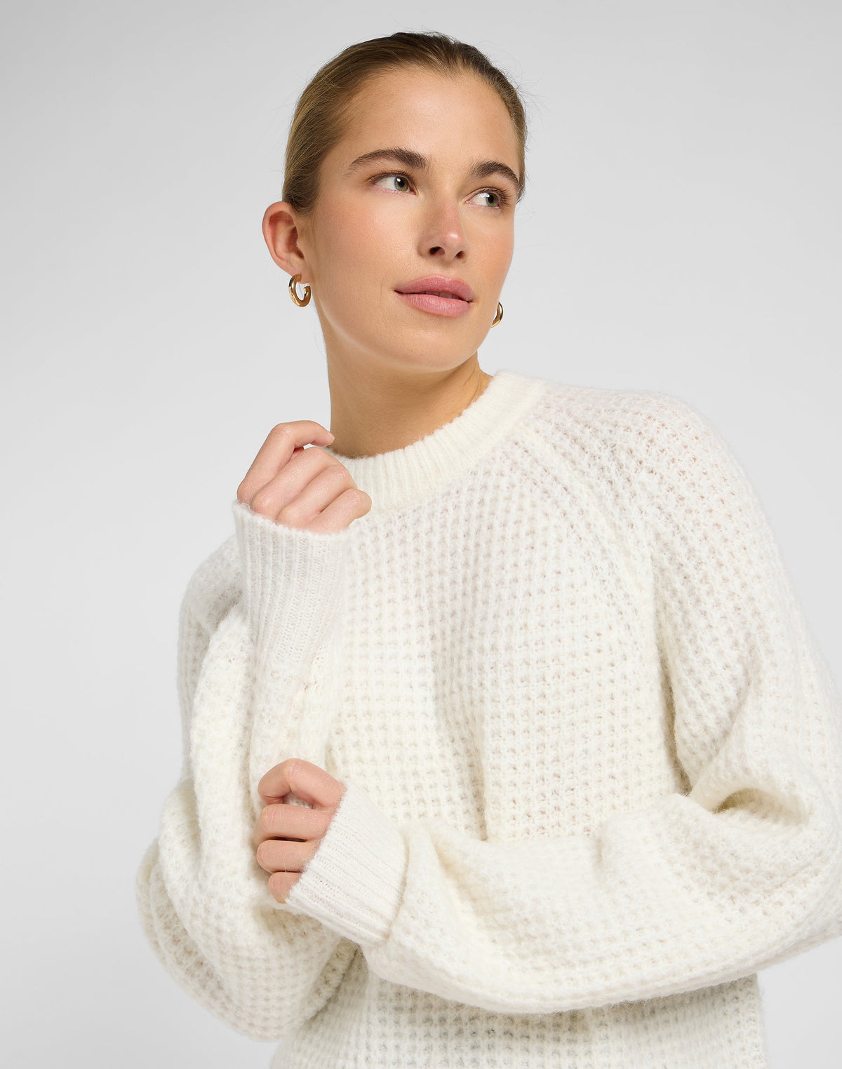 Knit Sweater in Ecru