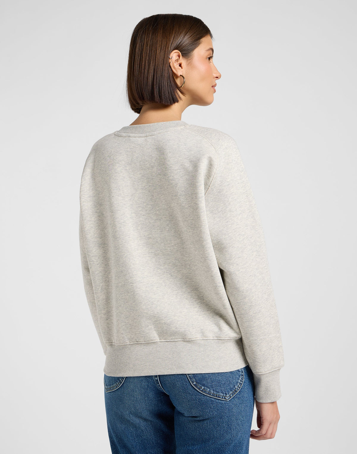 Raglan Crew Sws in Grey Heather
