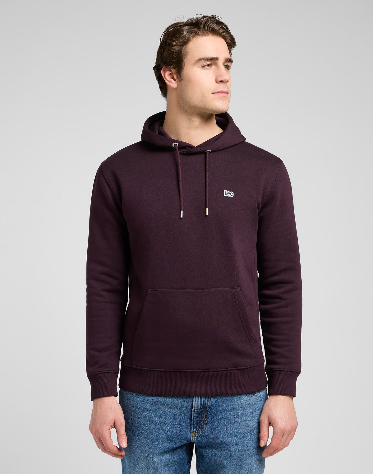 Plain Hoodie in Deep Wine
