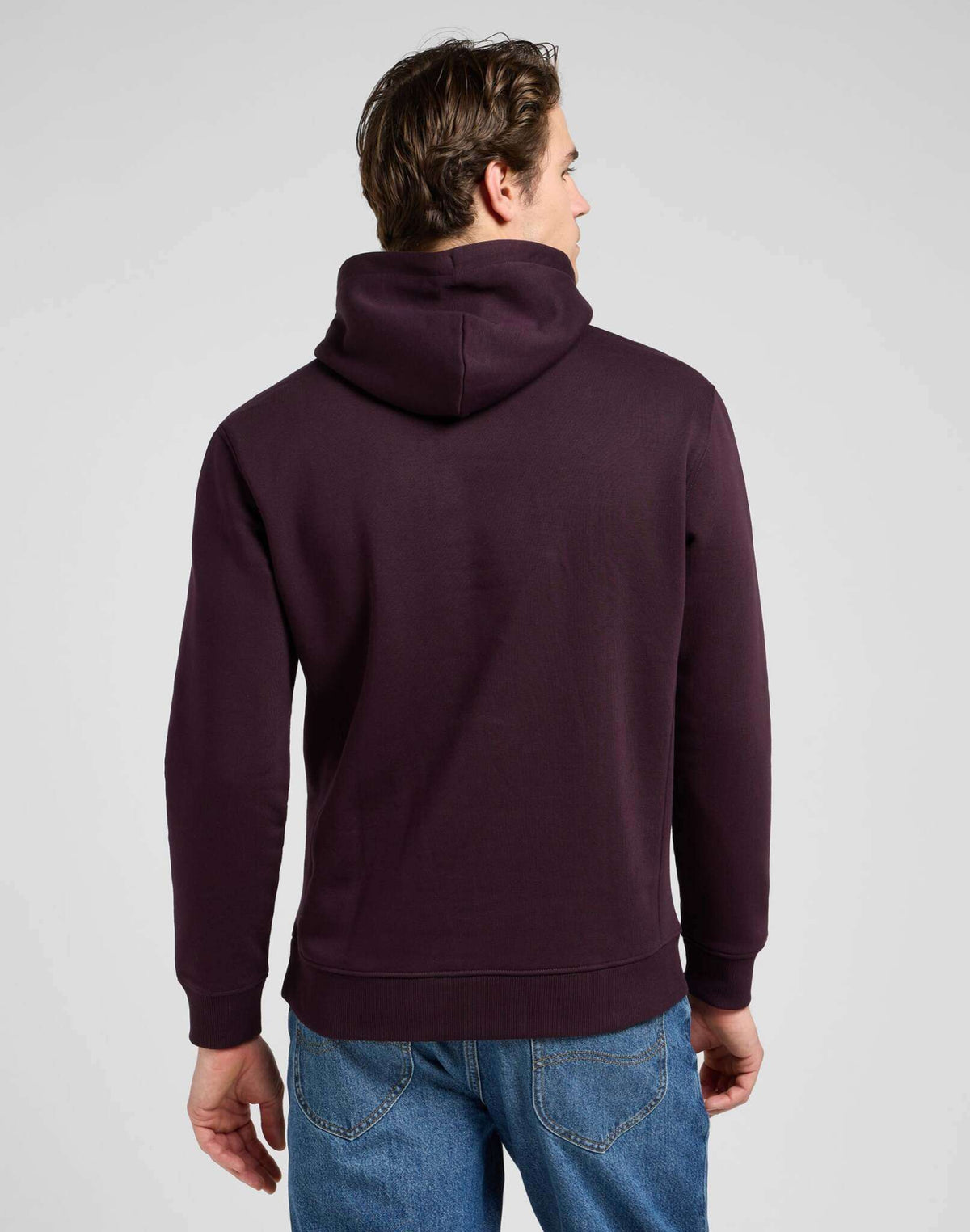 Plain Hoodie in Deep Wine
