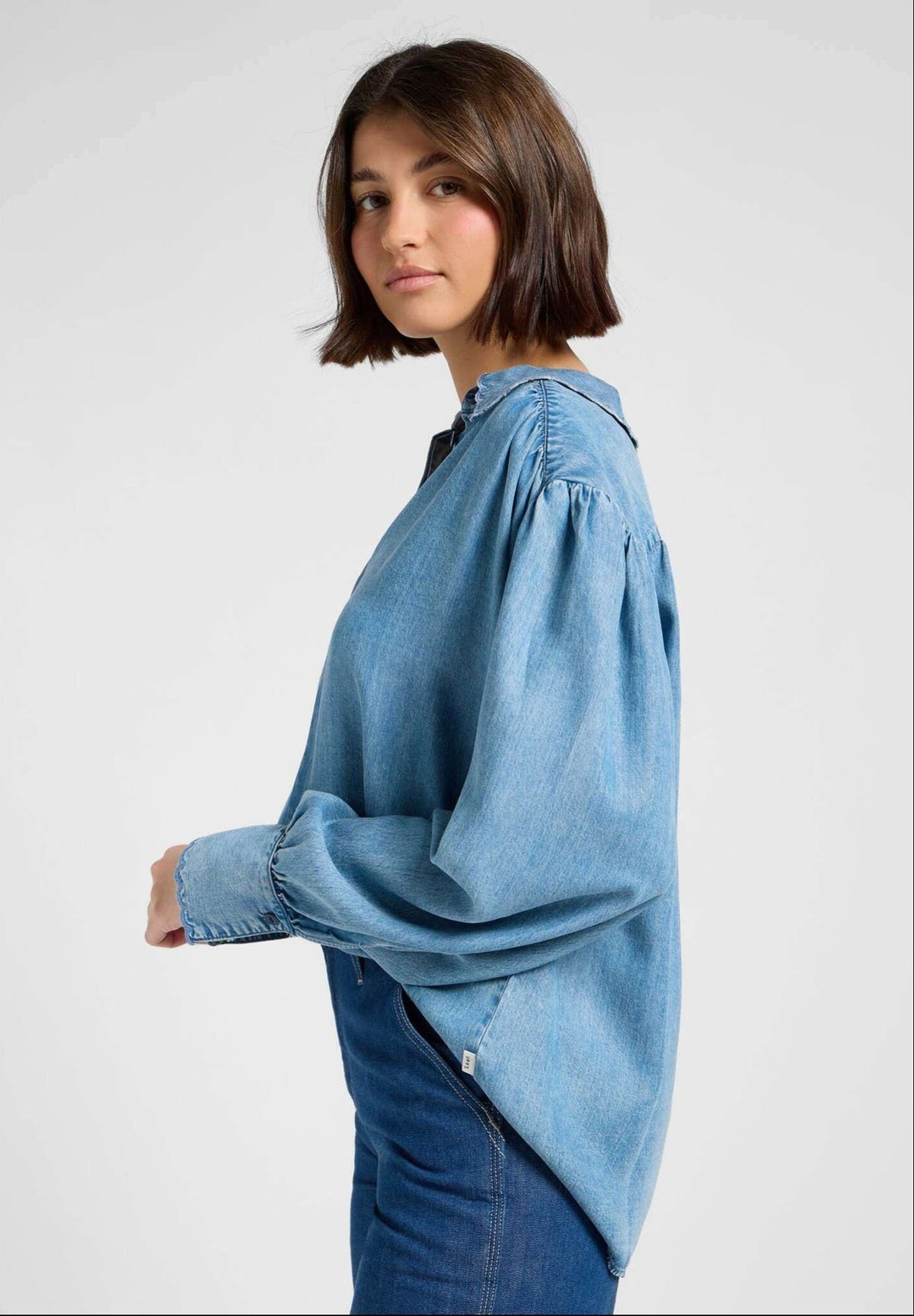 Statement Collar Shirt in Indigo Rum