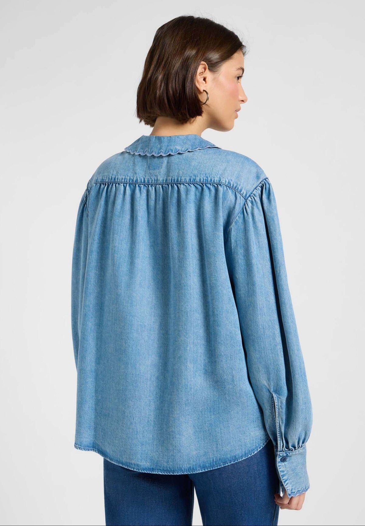 Statement Collar Shirt in Indigo Rum