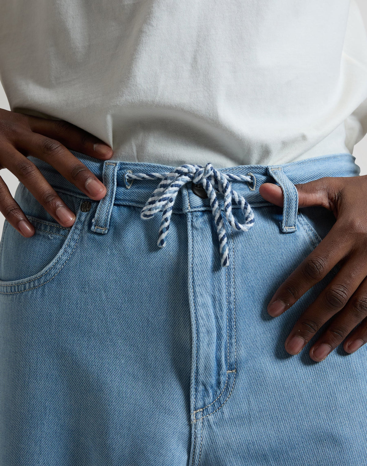 Henry Baggy Drawstring in Light Stone