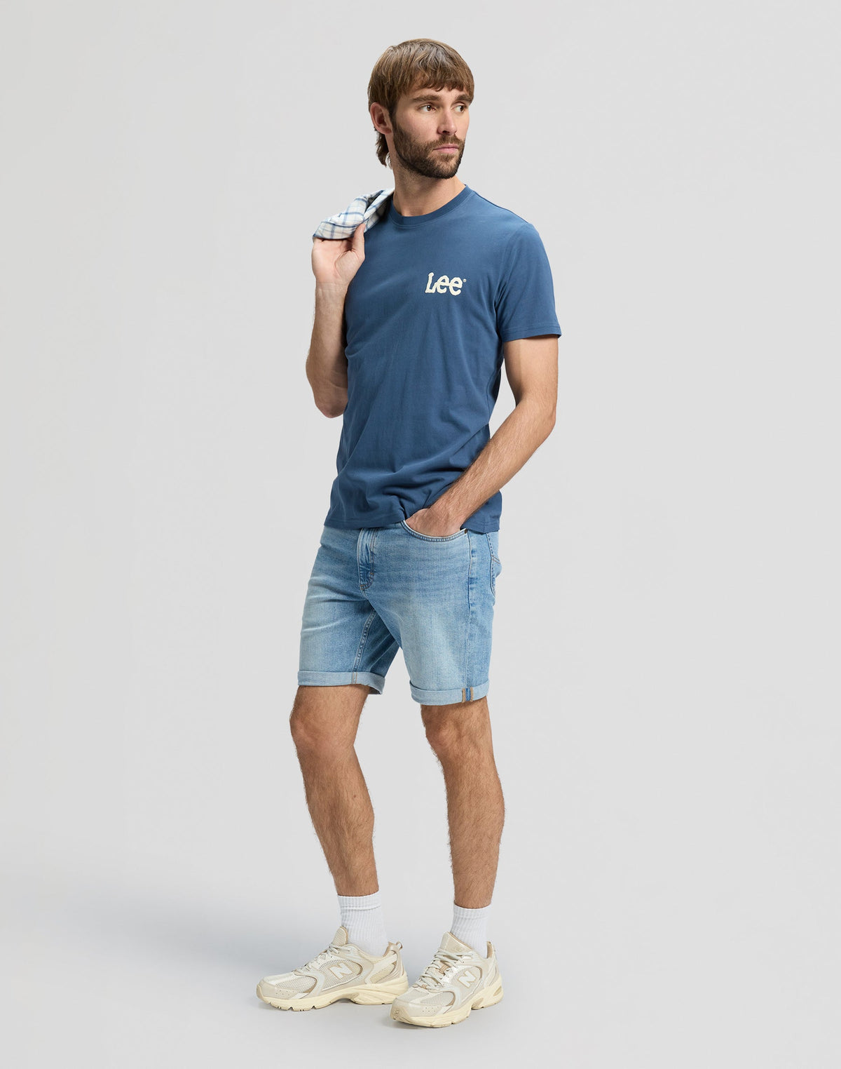 Medium Wobbly Lee Tee in Academy Blue