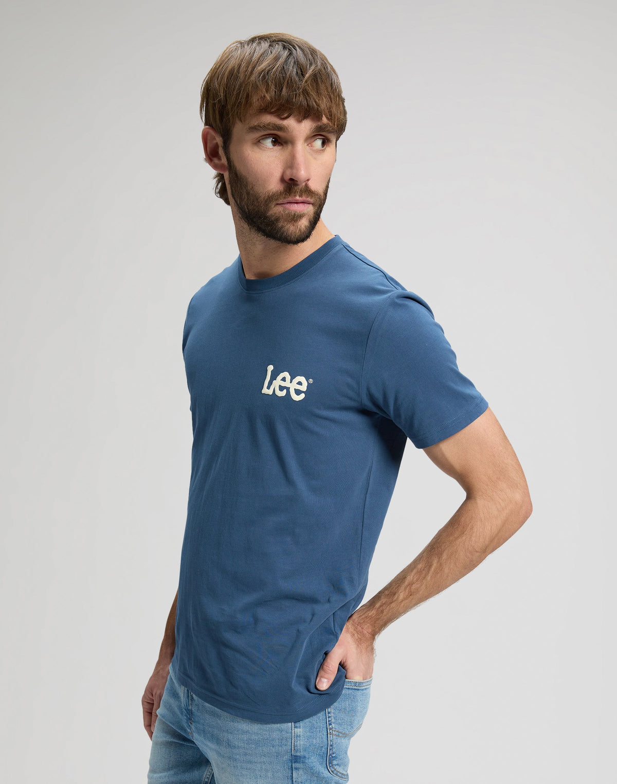 Medium Wobbly Lee Tee in Academy Blue