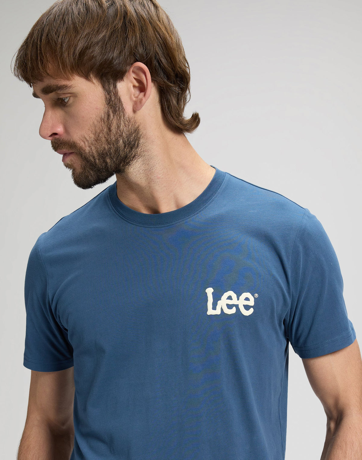 Medium Wobbly Lee Tee in Academy Blue