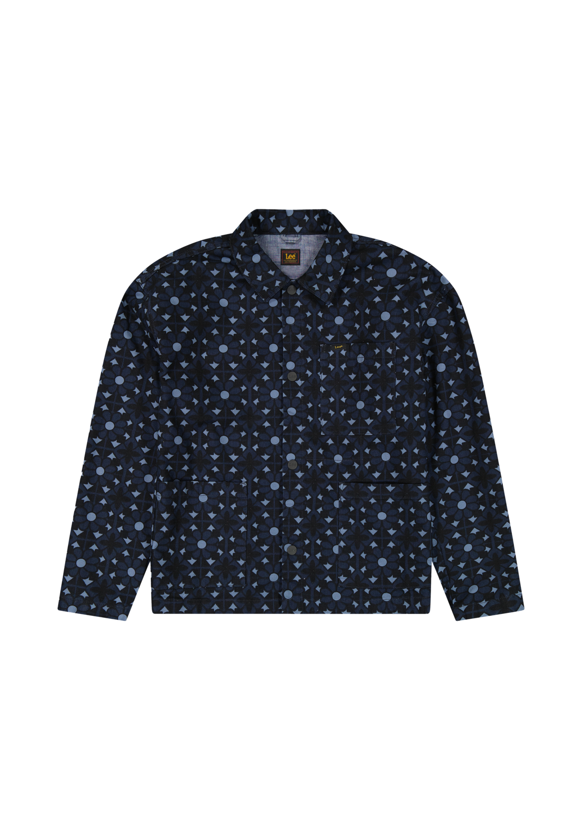 Clean Workwear Jacket in Geo Print