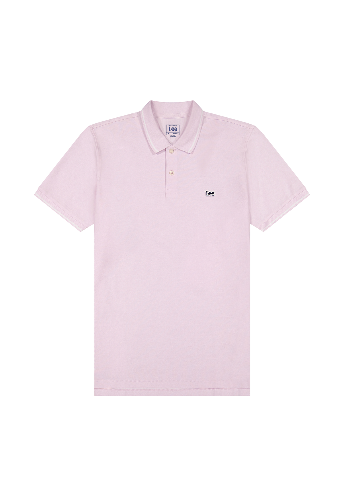 Pique Polo in Light Icy Pink