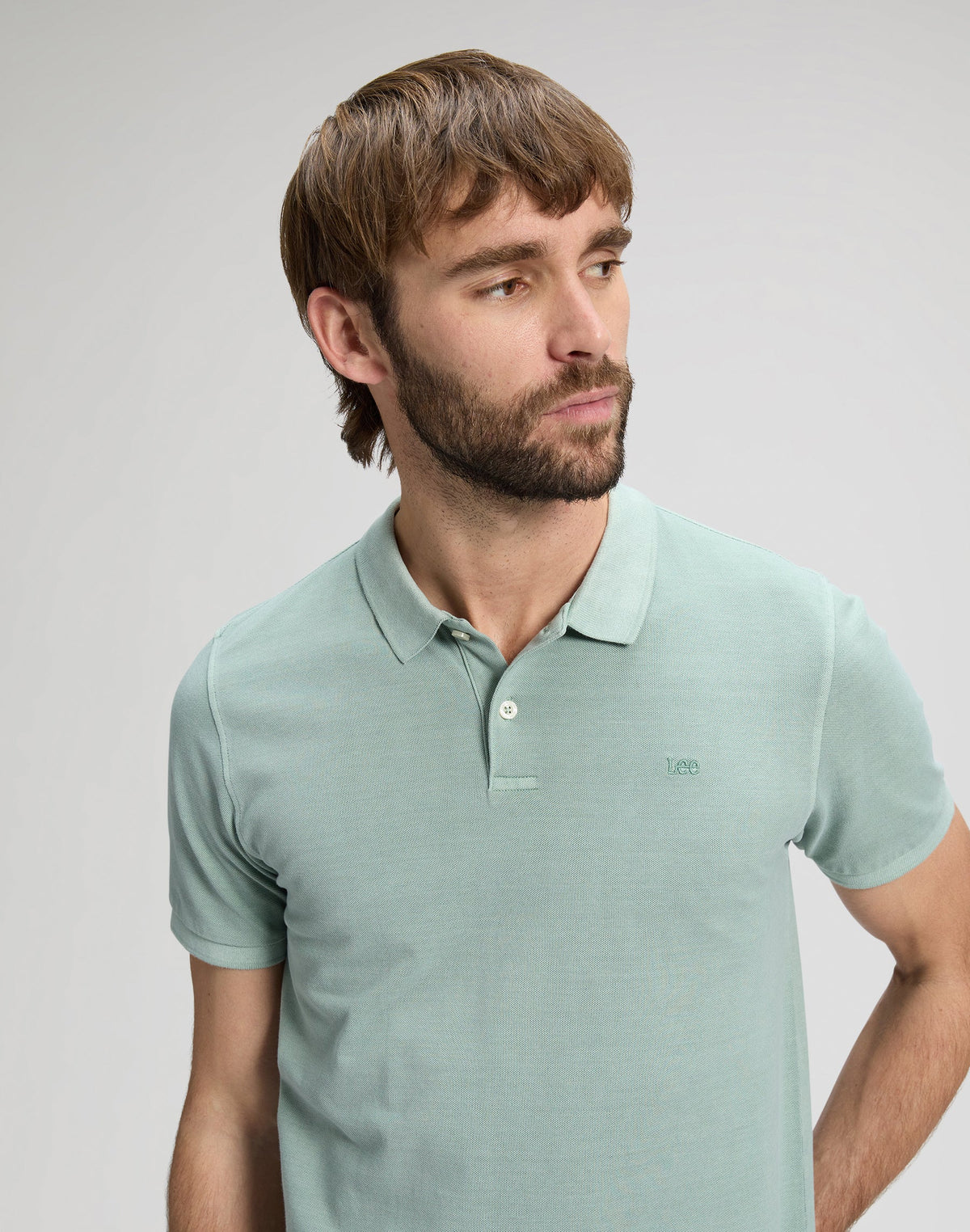Garment Dye Polo in Desert Sage