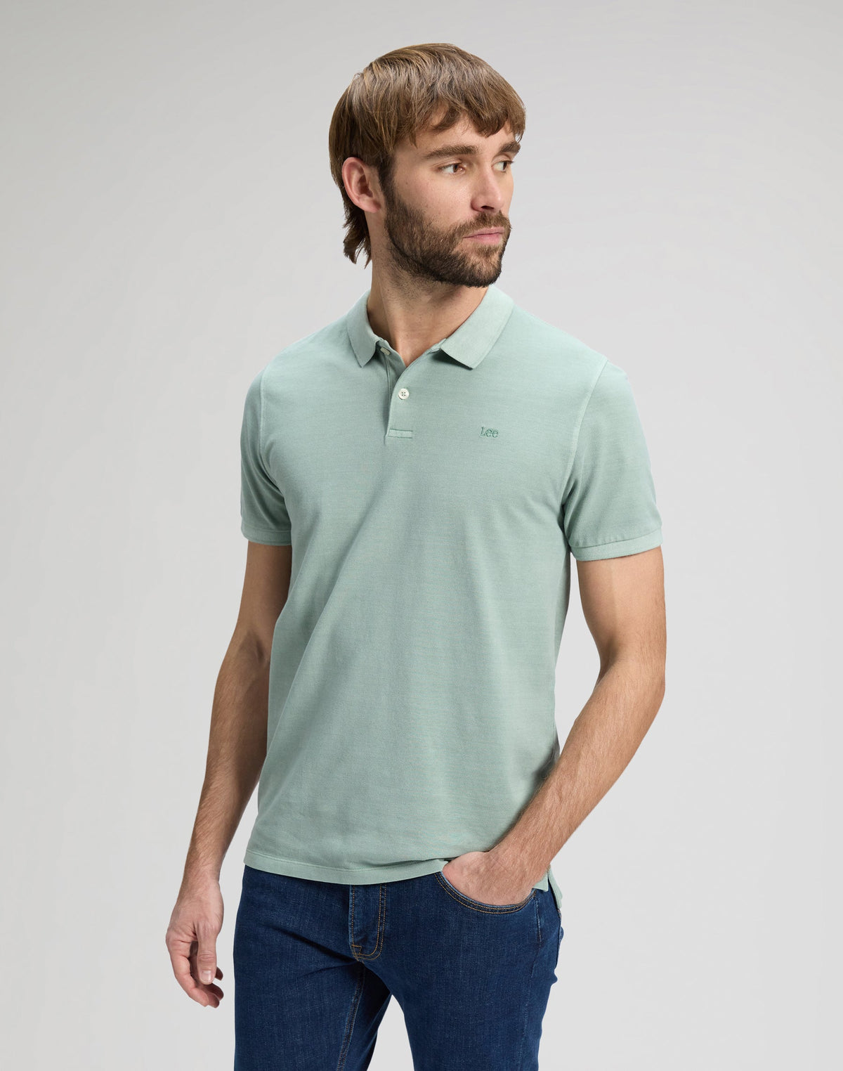 Garment Dye Polo in Desert Sage