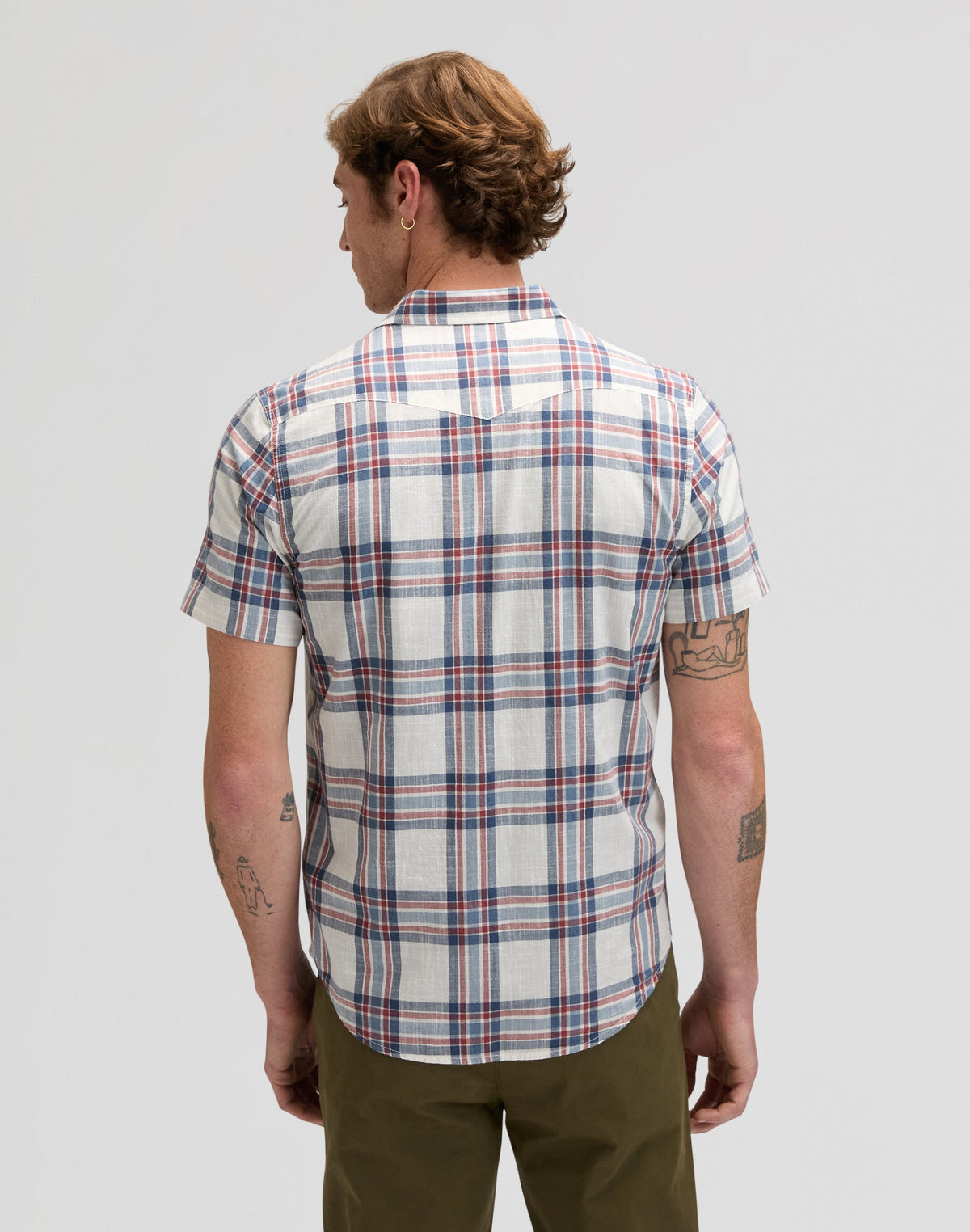 Ss Western Shirt in Academy Blue Plaid