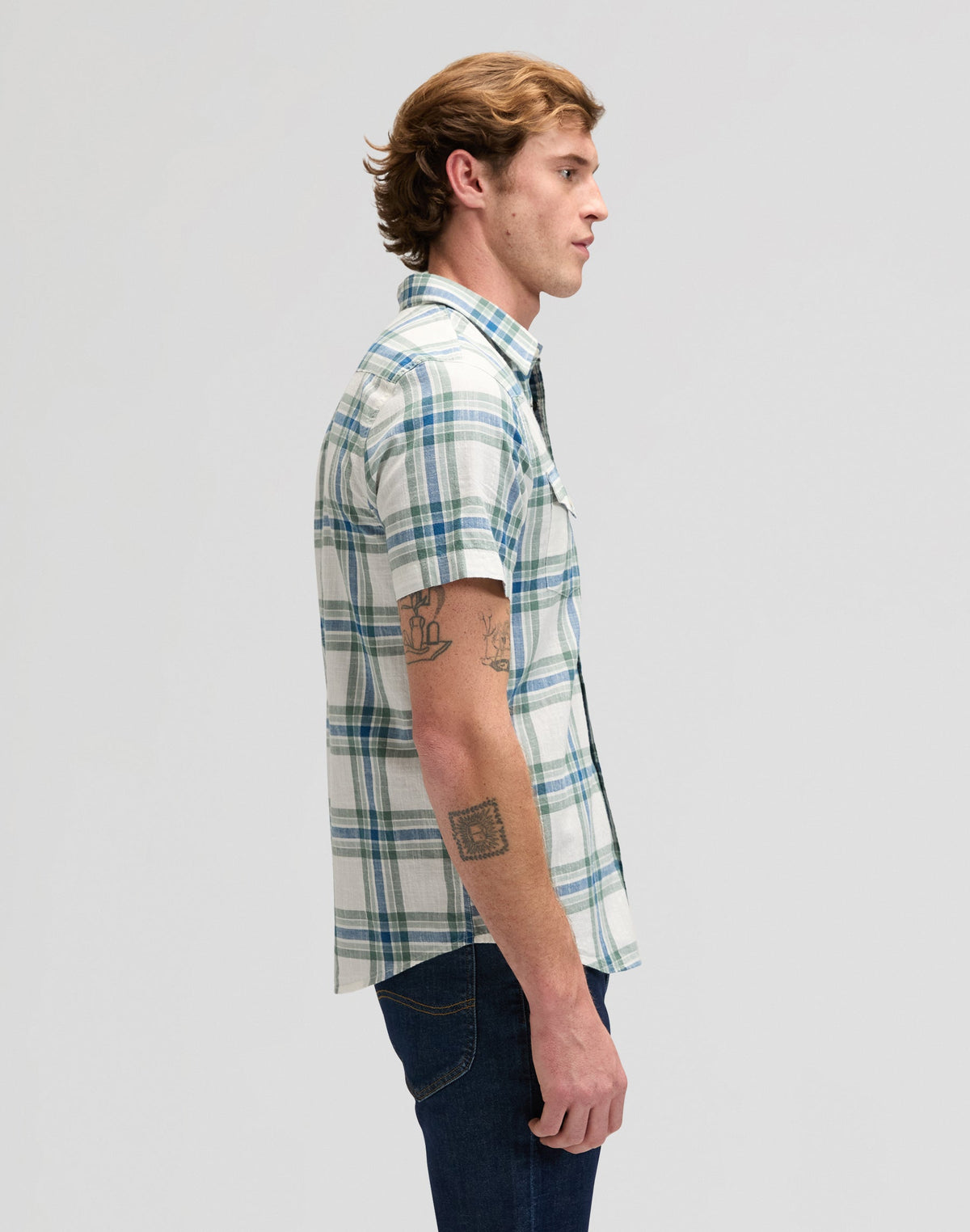 Ss Western Shirt in Desert Sage Plaid