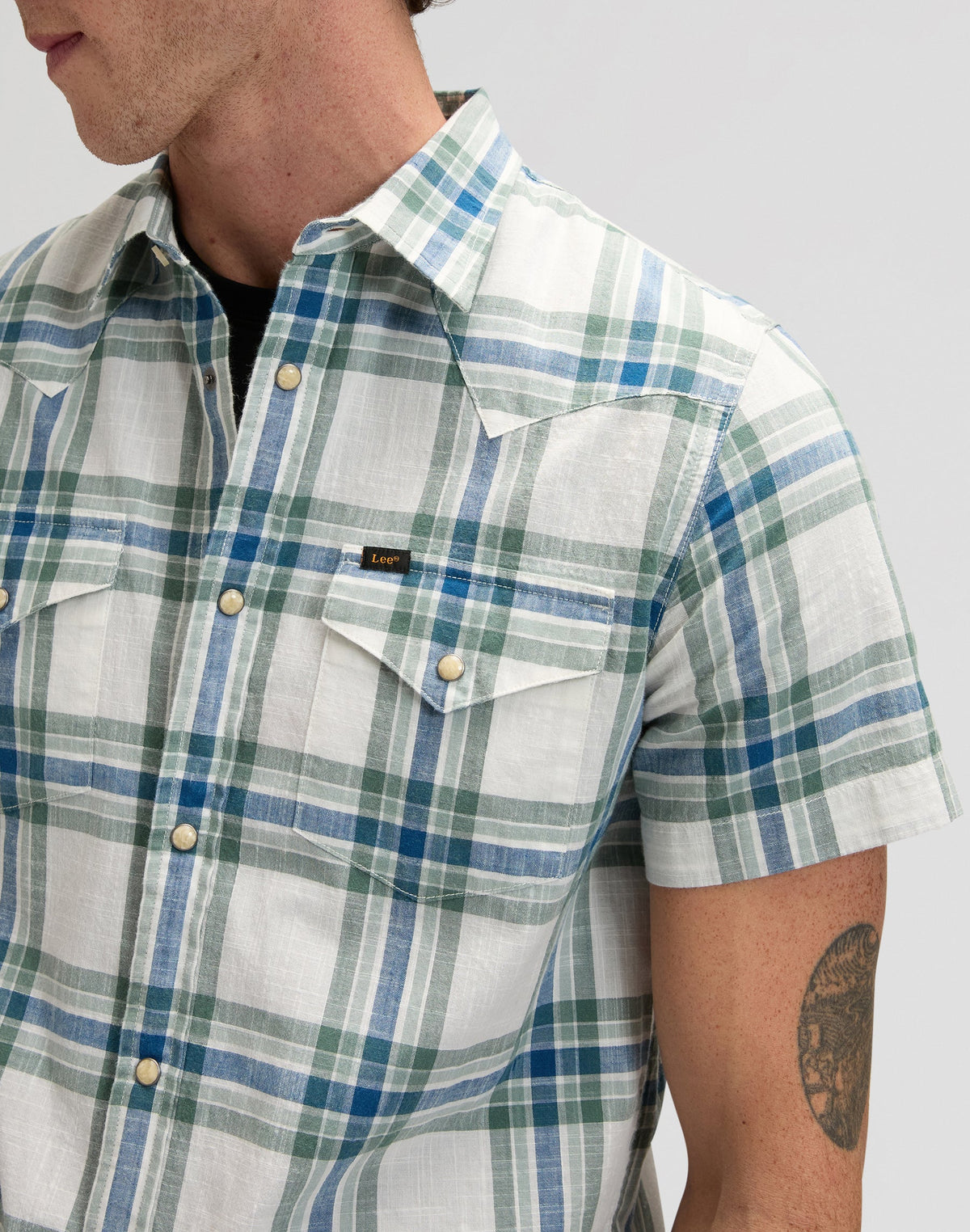 Ss Western Shirt in Desert Sage Plaid