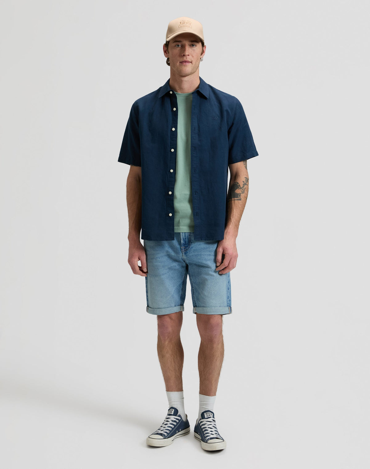 Ss Lee Shirt in Rivet Navy