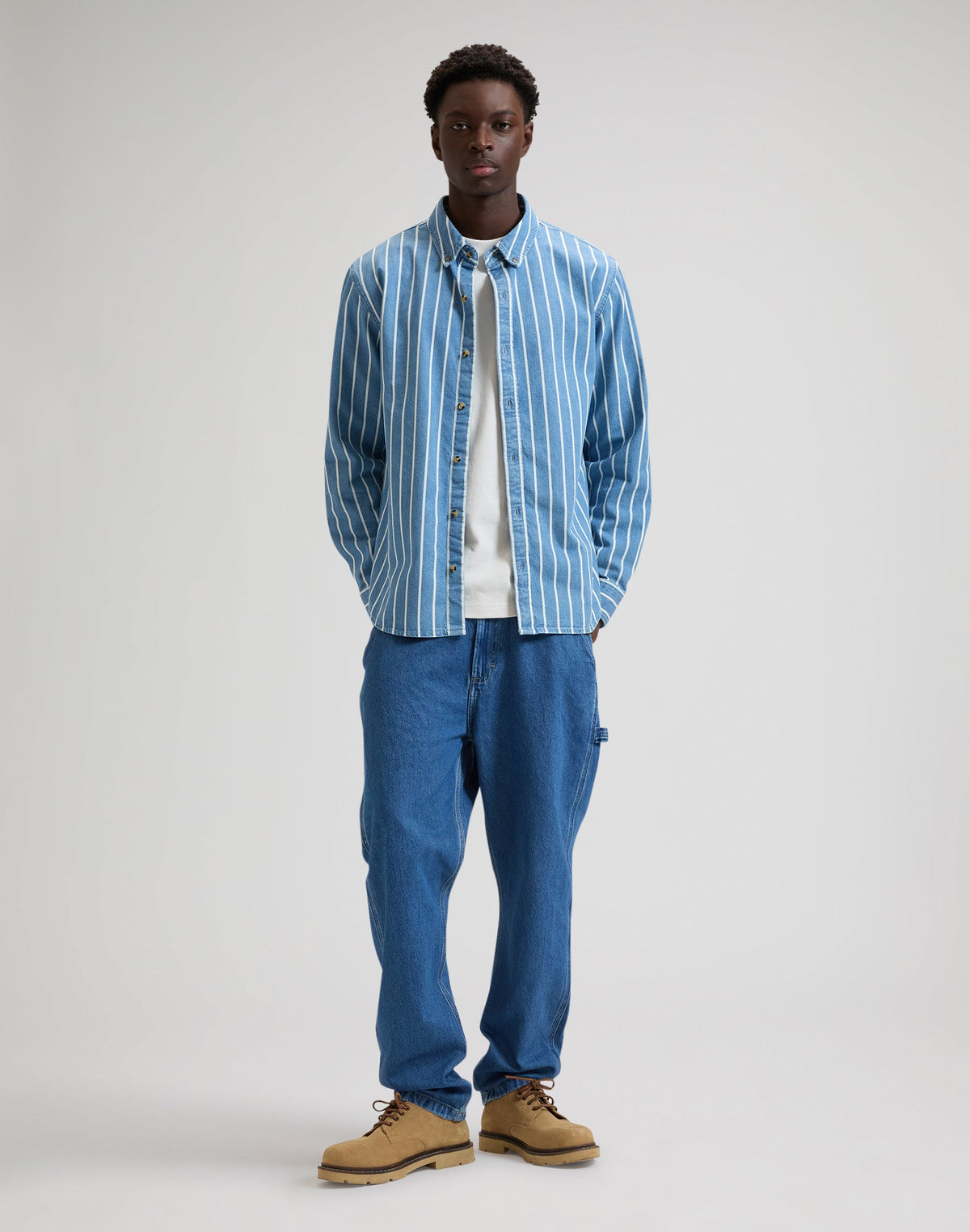Workwear Button Down in Denim Stripe