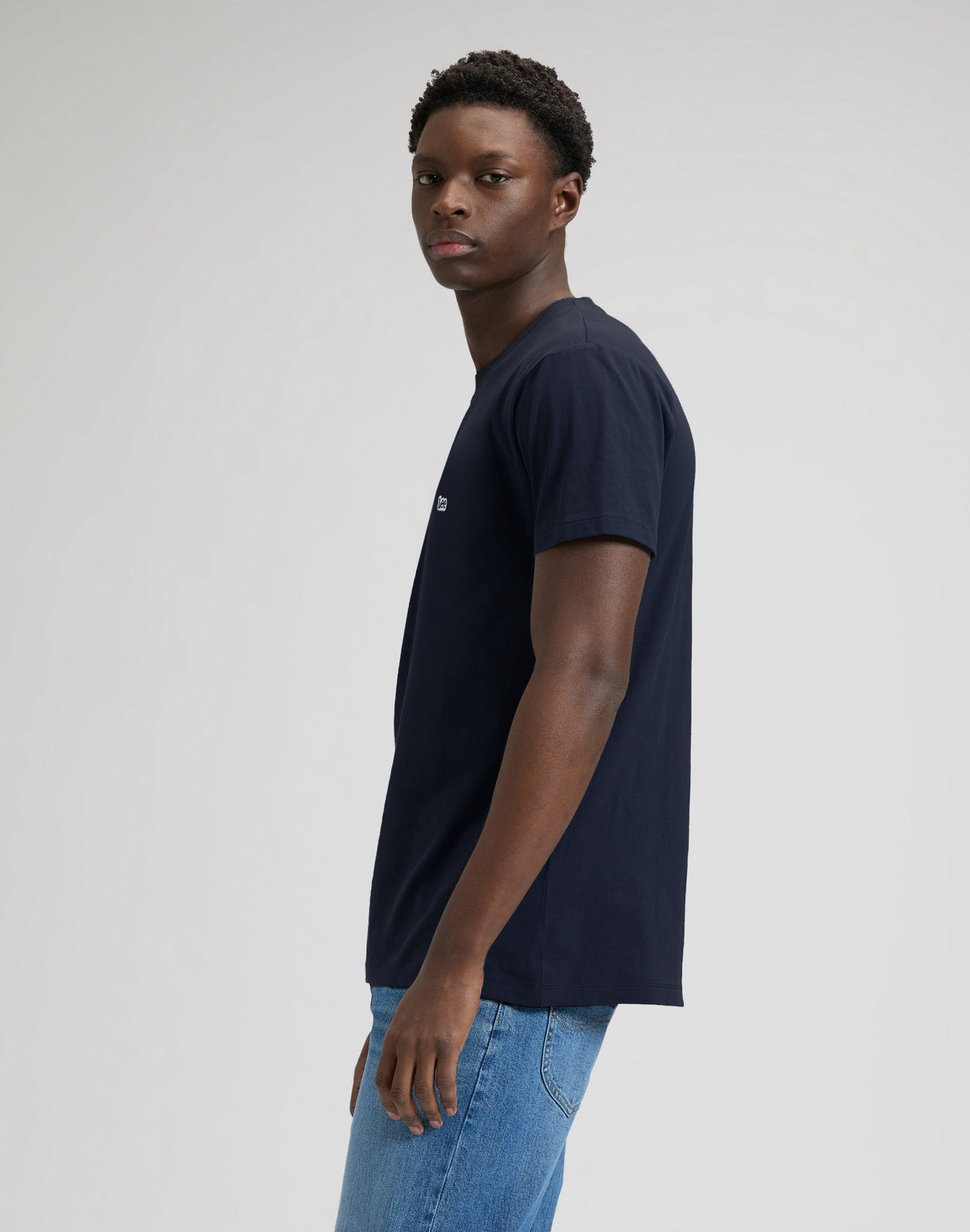 Ss Patch Logo Tee in Navy
