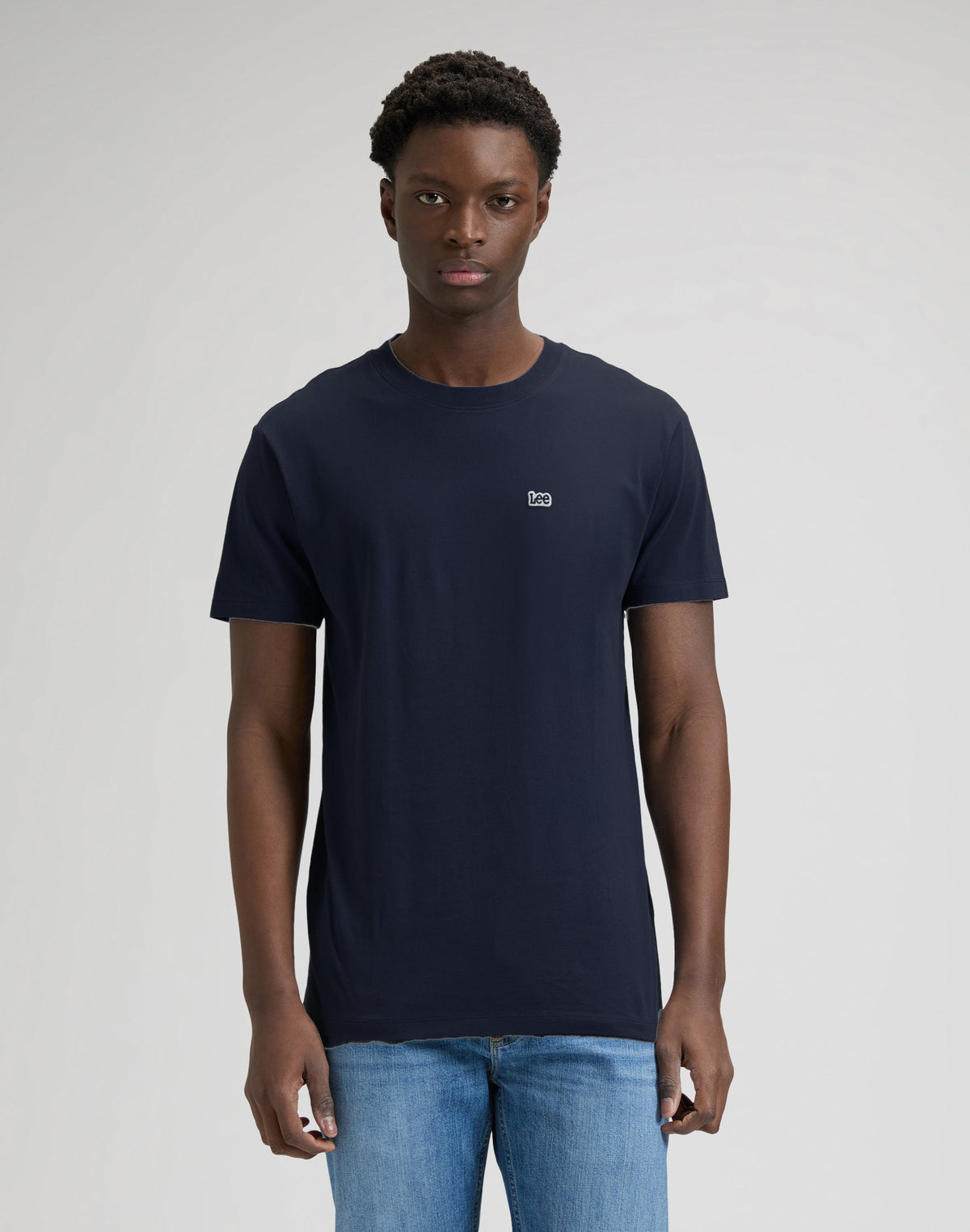 Ss Patch Logo Tee in Navy
