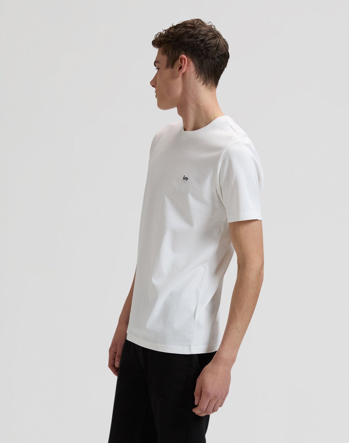 Ss Patch Logo Tee in White