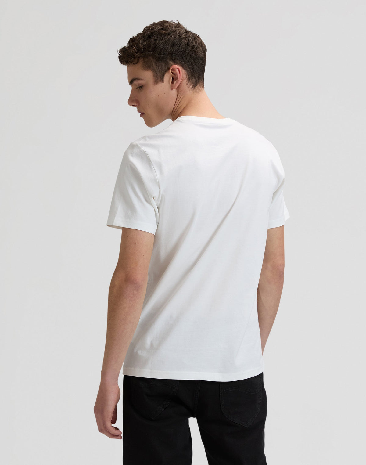 Ss Patch Logo Tee in White