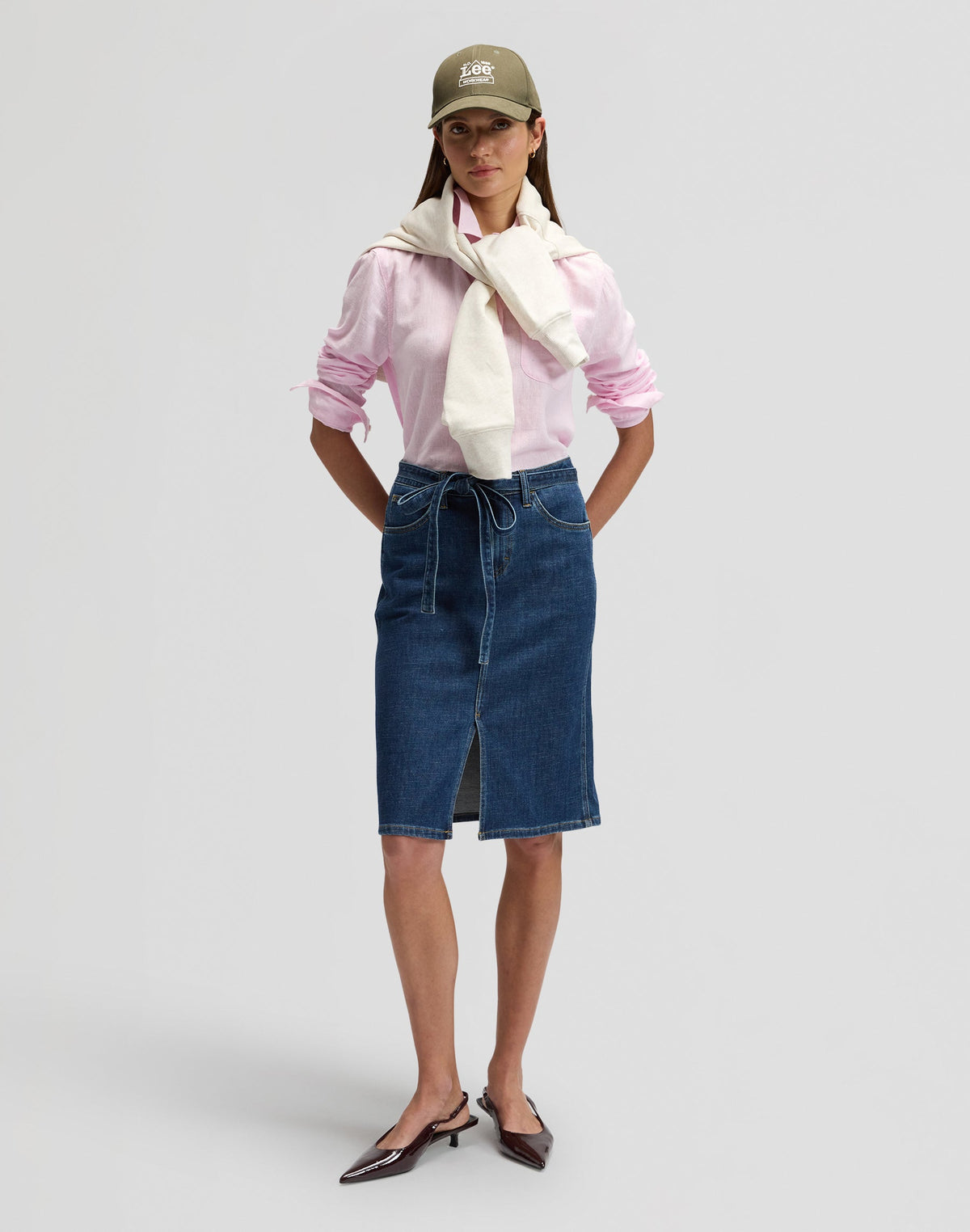 Midi Skirt With Bow in Seaside Trip