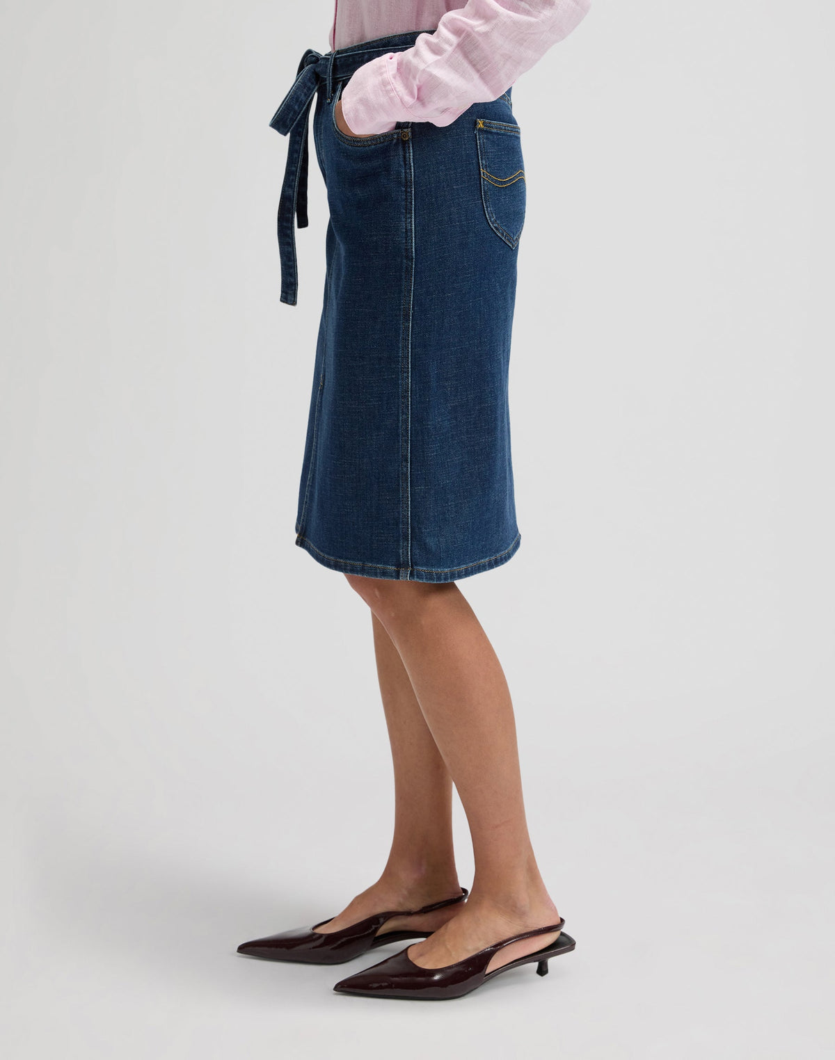Midi Skirt With Bow in Seaside Trip