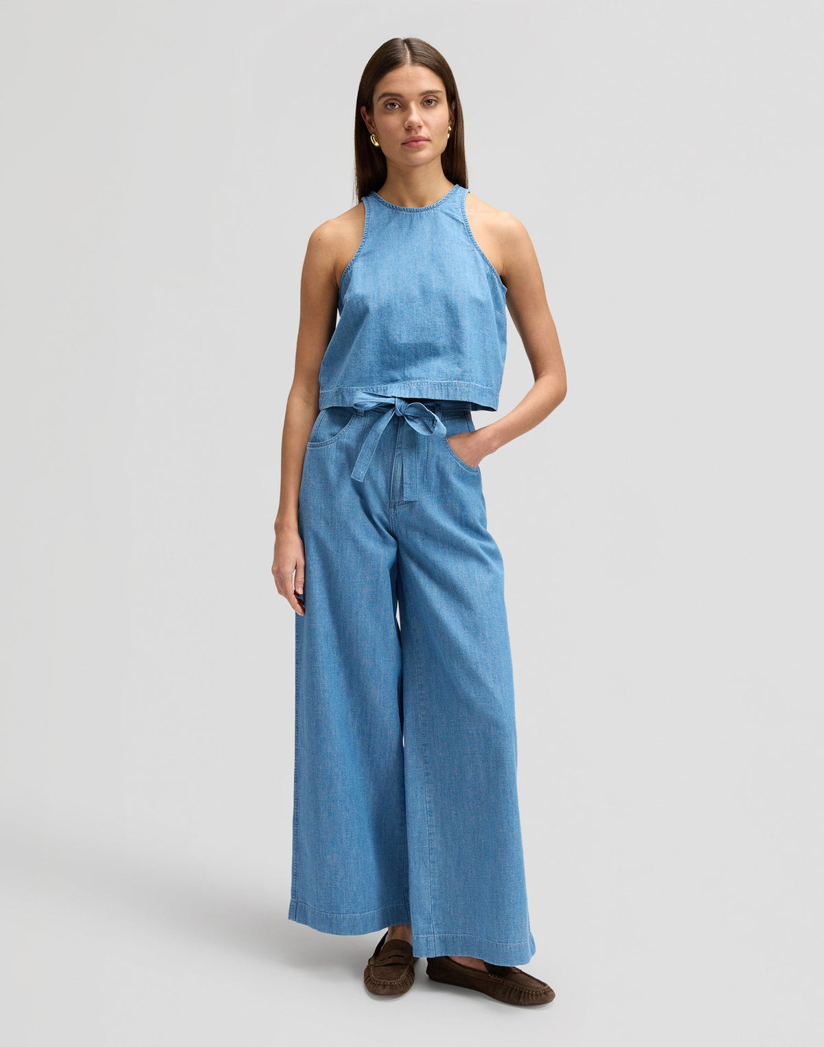 Boxy Sleeveless Top in Companion Piece