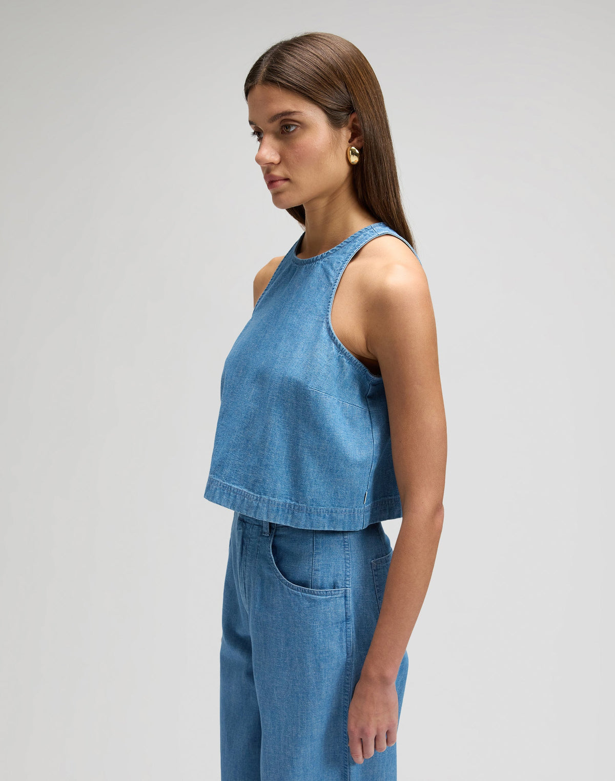 Boxy Sleeveless Top in Companion Piece