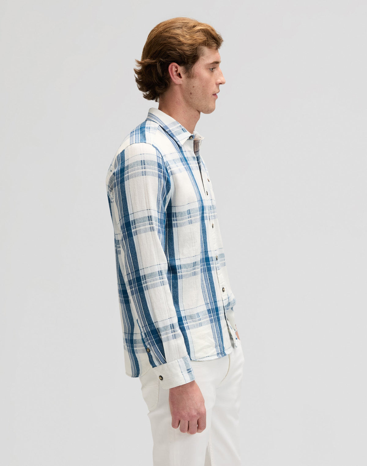 Leesure Shirt in Deep Sea Plaid