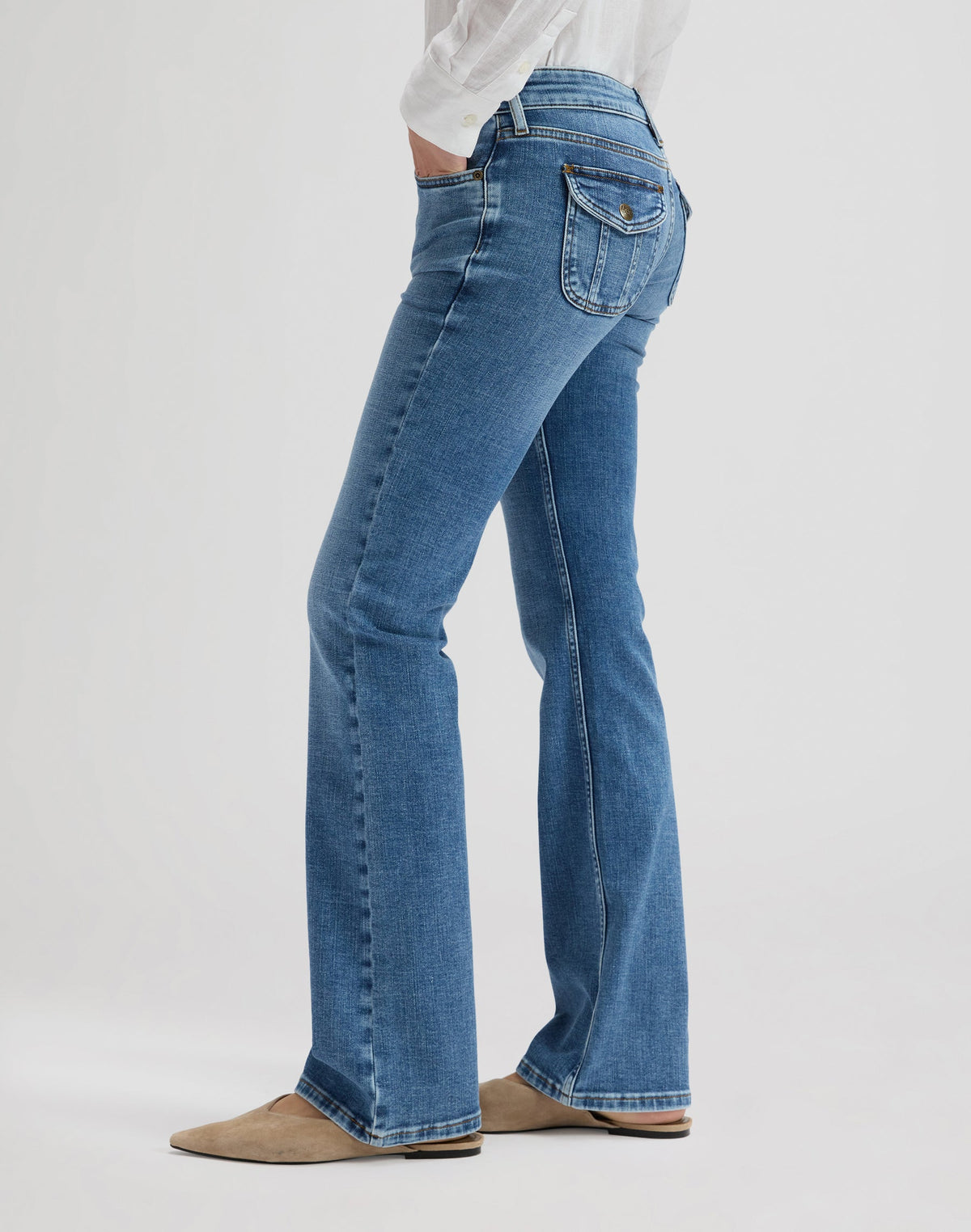 Flap Pocket Jessica in Lapis Blue