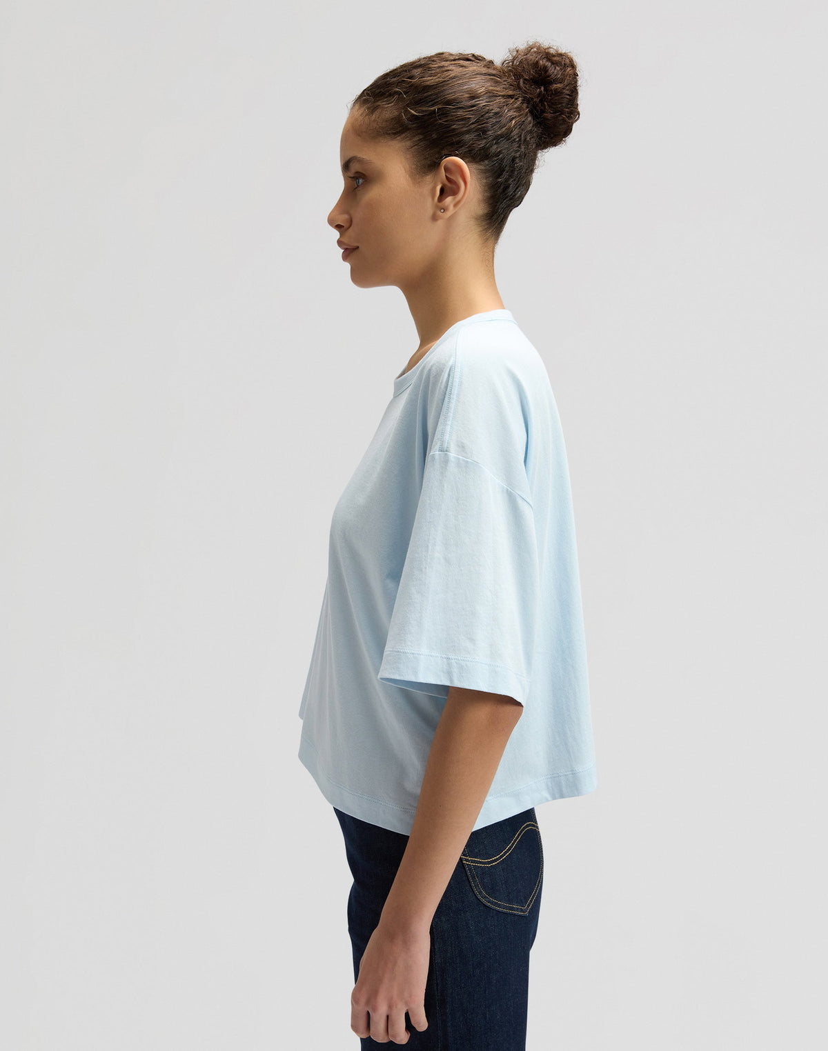Lee Boxy Tee in Beau Blue