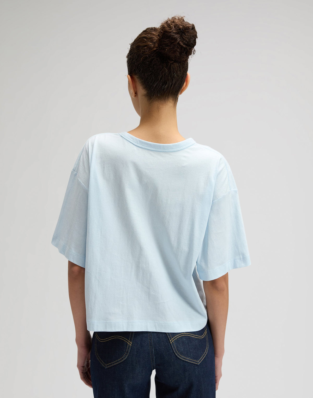 Lee Boxy Tee in Beau Blue