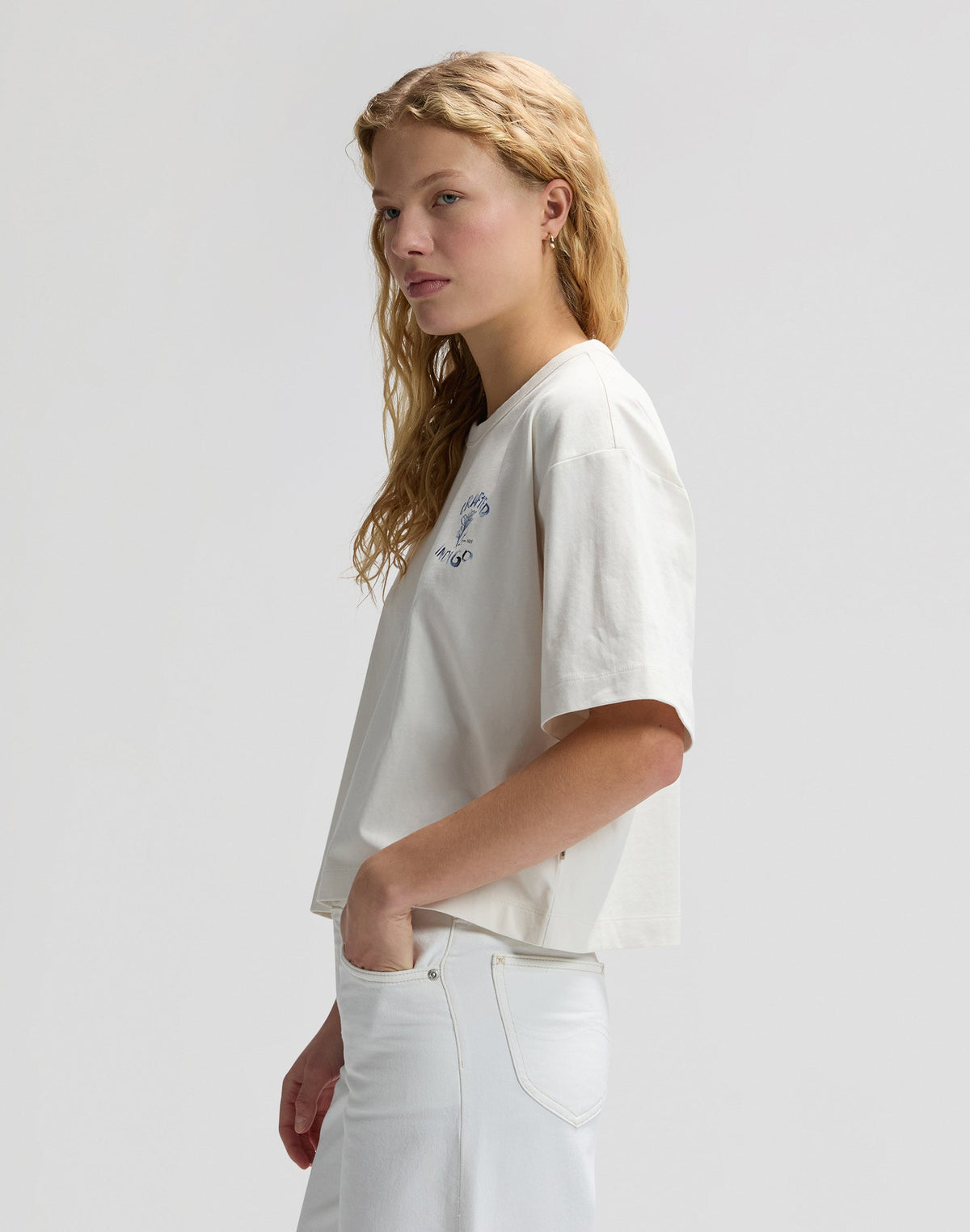 Lee Crafted Tee in Ecru