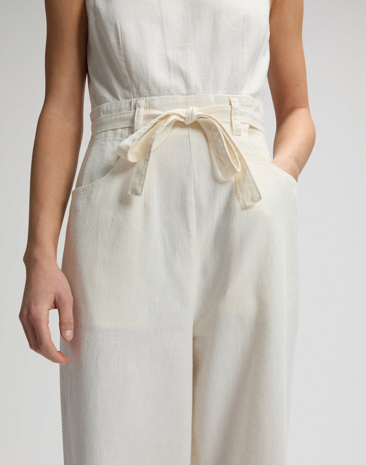 Boatneck Jumpsuit in Natural