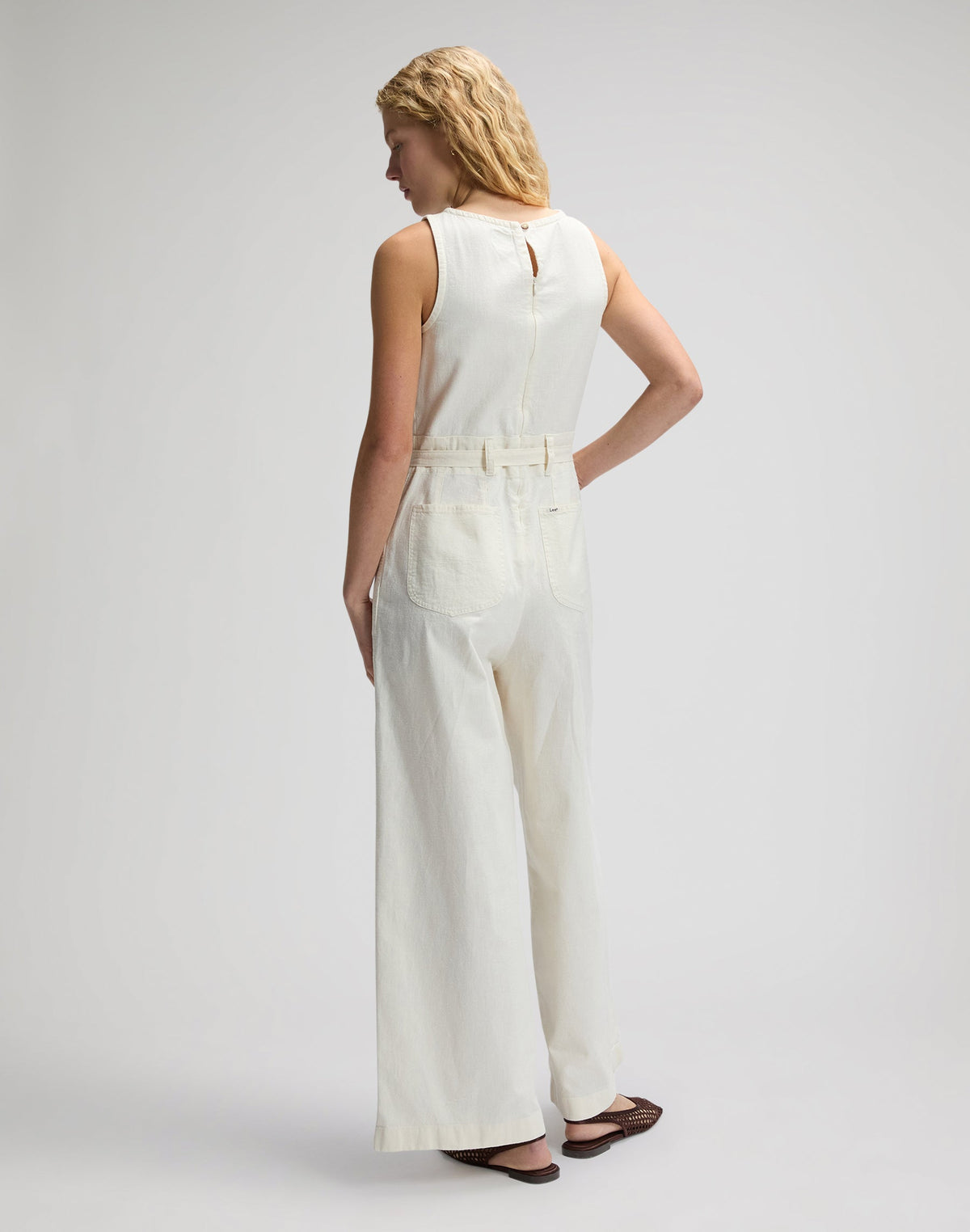 Boatneck Jumpsuit in Natural