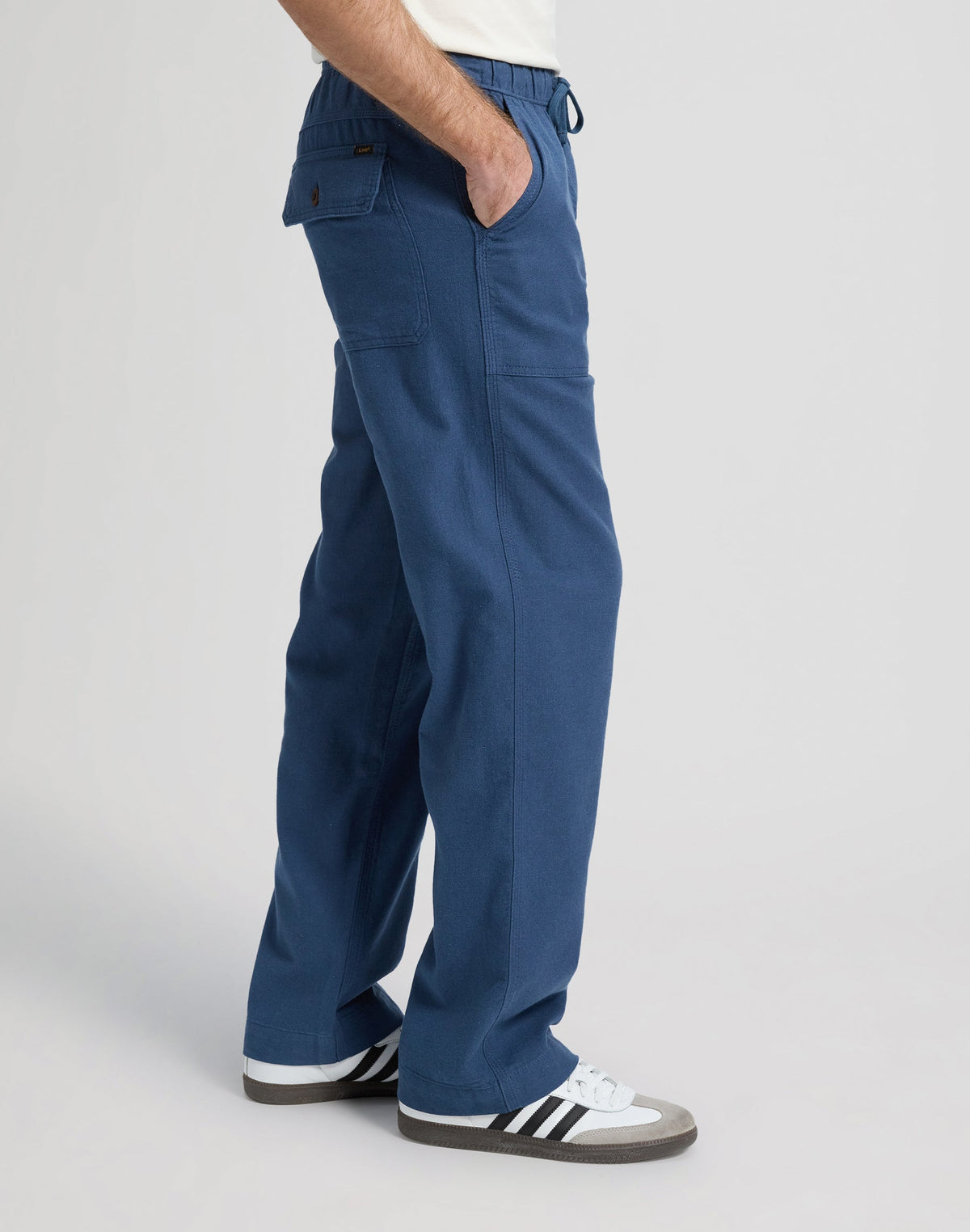 Utility Drawstring Pant in Academy Blue