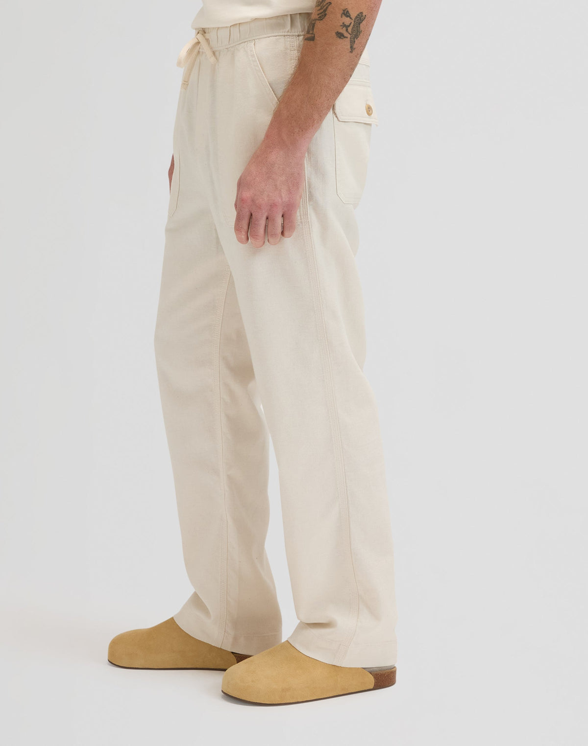 Utility Drawstring Pant in Natural