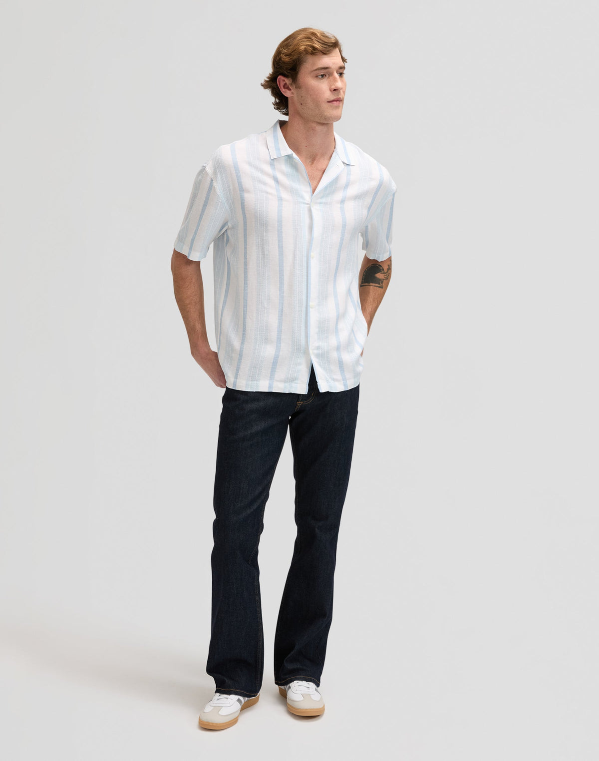 Rlx Resort Shirt in Beau Blue Stripe