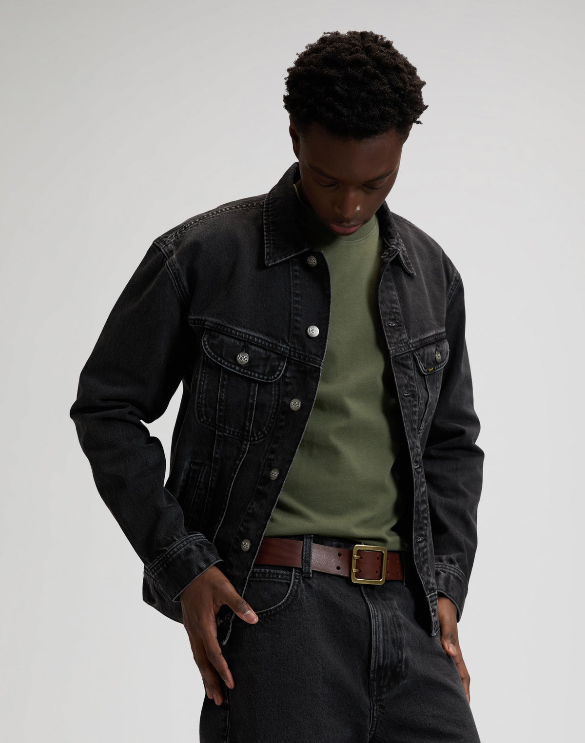Double Pin Belt in Dark Brown