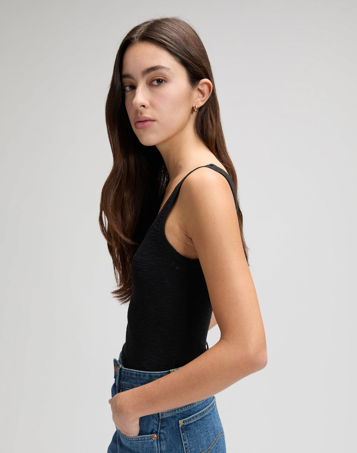 Knitted Tank in Black