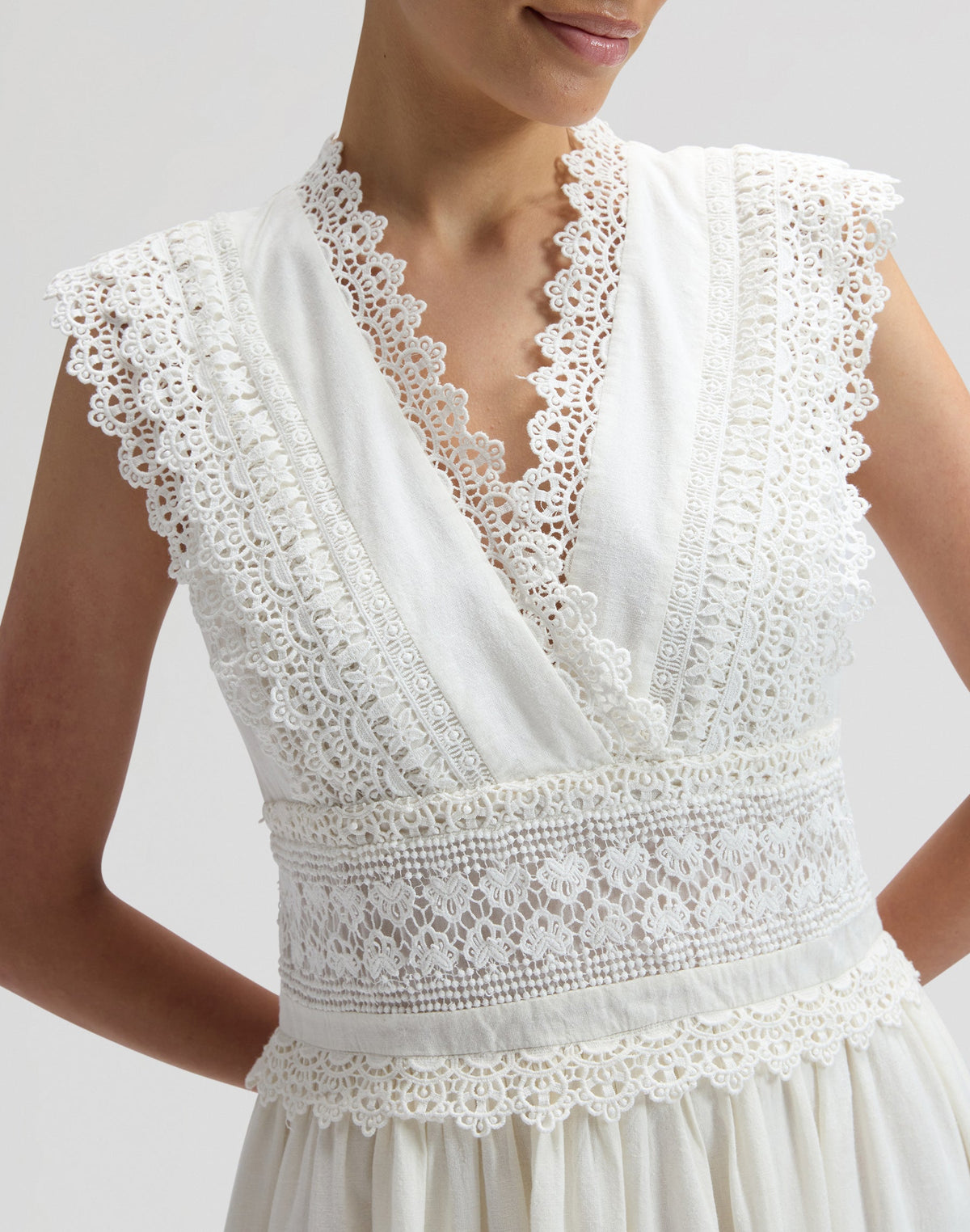 Bohemian Dress in Bright White