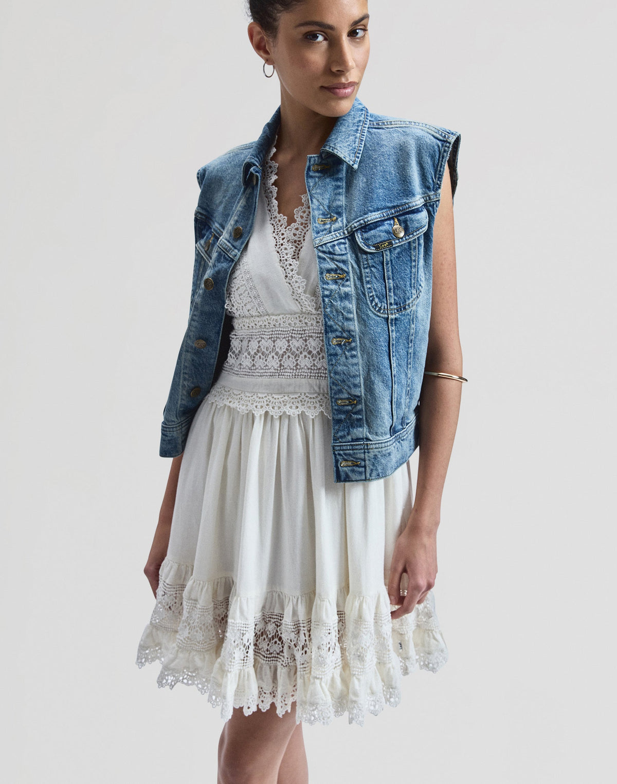 Bohemian Dress in Bright White